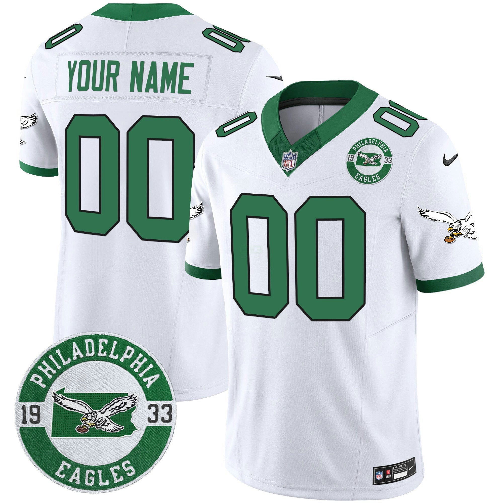 Camisa NFL Philadelphia 2024 Throwback Vapor Limited Jersey – Est. 1933 Patch
