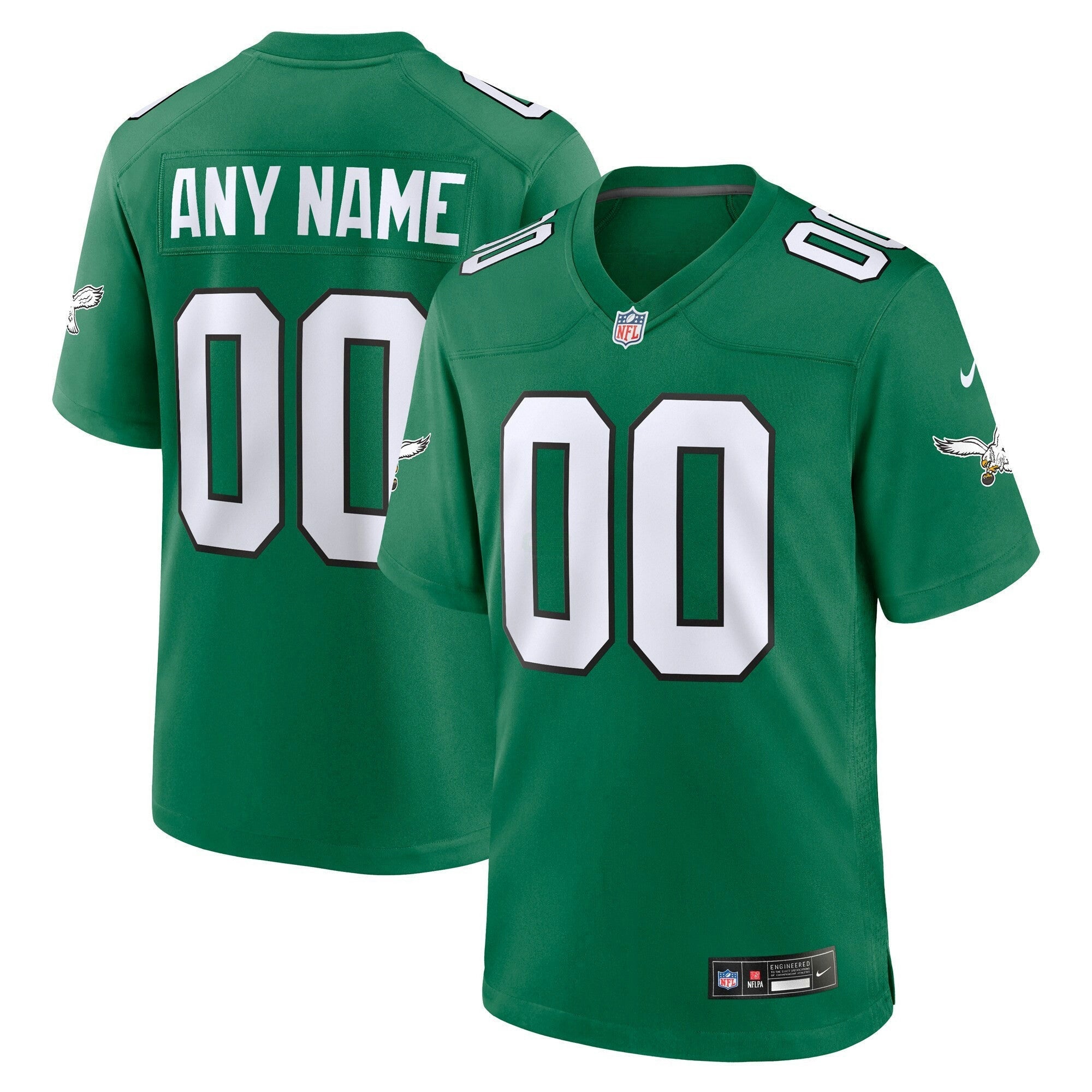 Camisa NFL Philadelphia Alternativa Custom Game Jersey – Kelly Green