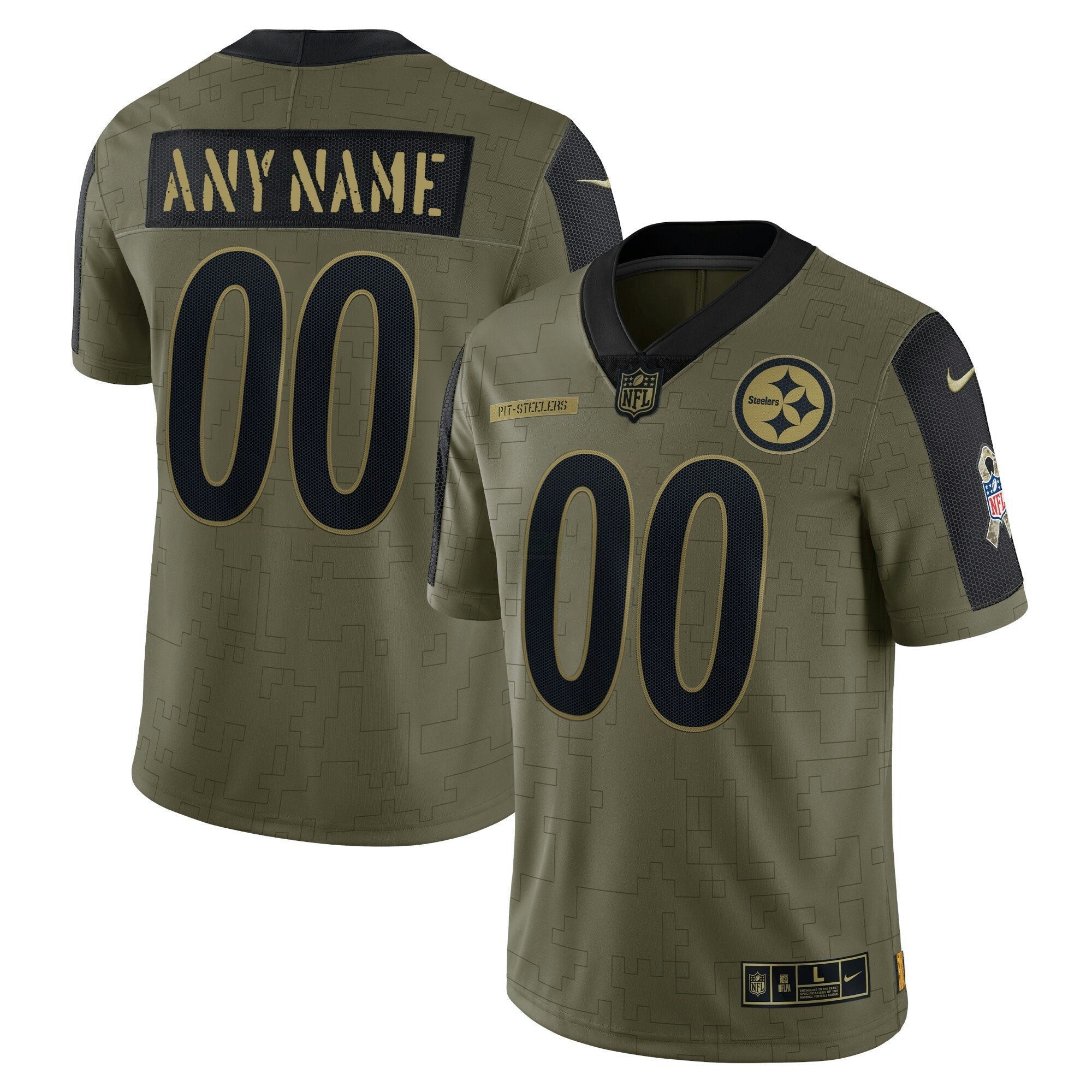 Camisa NFL Pittsburgh 2021 Salute To Service Limited Jersey – Olive - Salute To Service