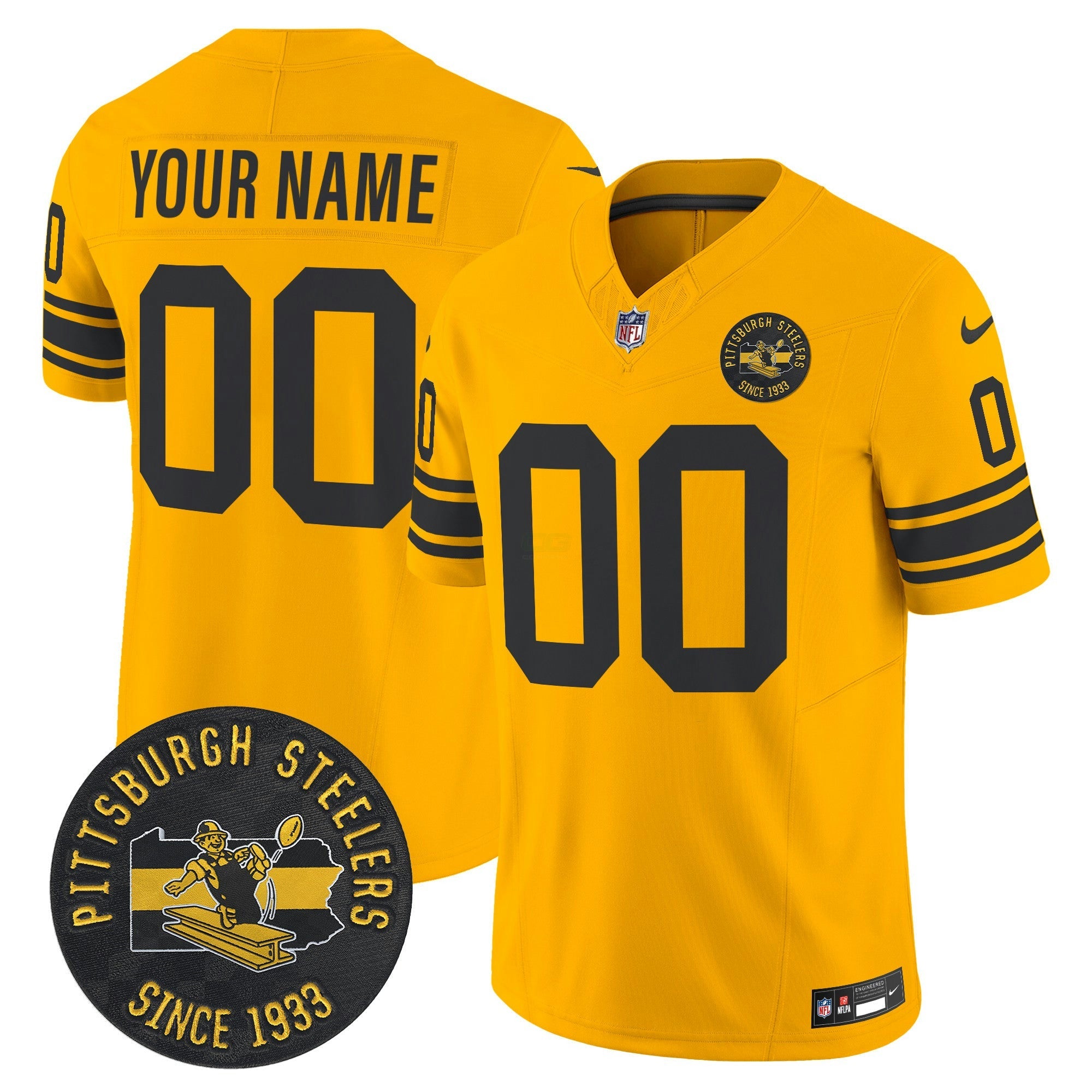Camisa NFL Pittsburgh Throwback 1962 Vapor Limited Jersey – Est. 1933 Patch