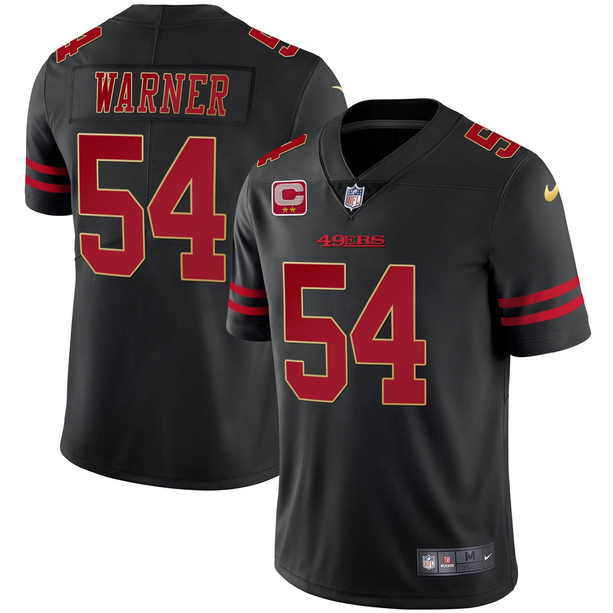 Camisa NFL Preta Dourada Vapor Player Jersey