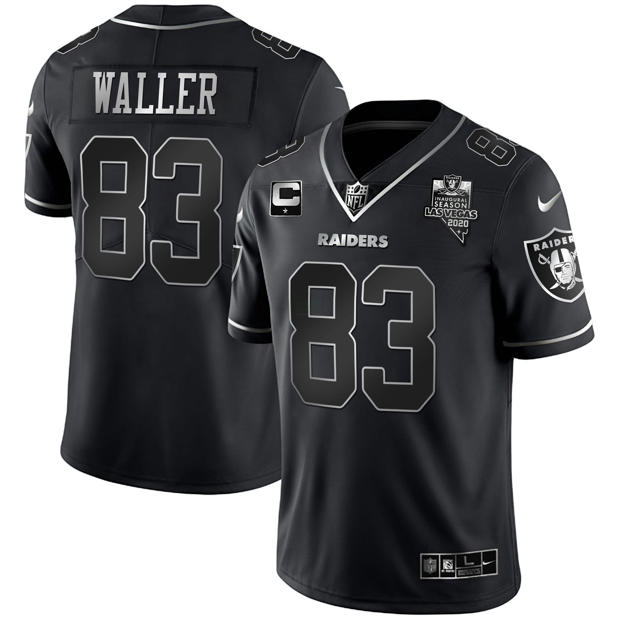Camisa NFL Preta Prata Vapor