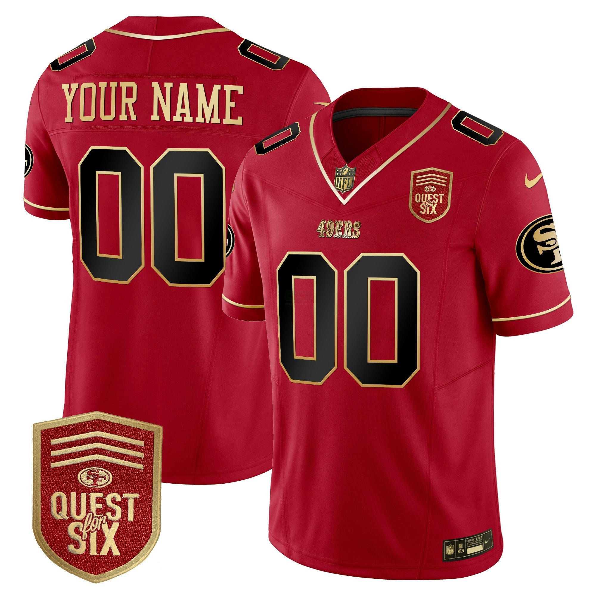 Camisa NFL Quest For Six Patch Vapor Limited Jersey