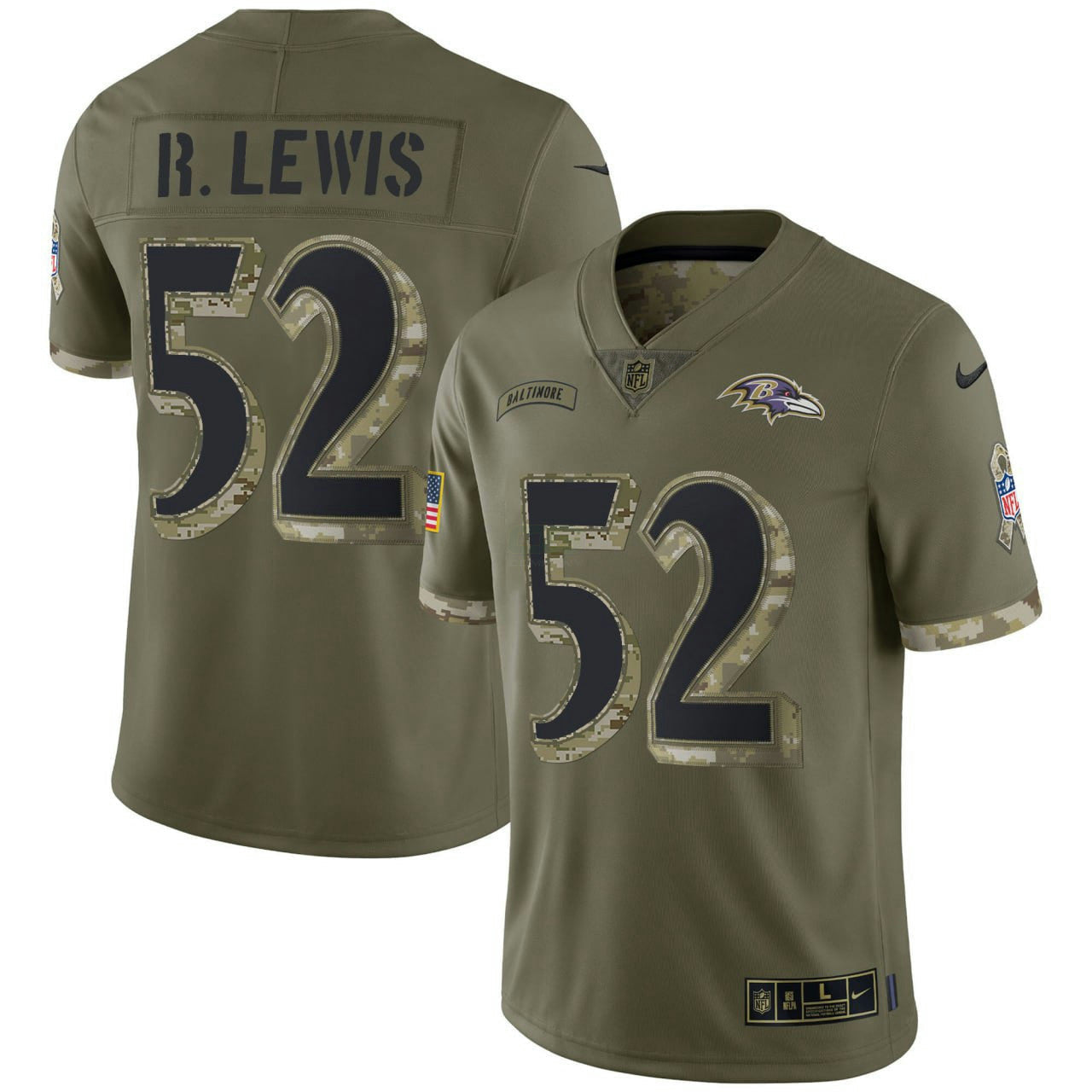 Camisa NFL Ray Lewis Baltimore Salute To Service Jersey - Salute To Service