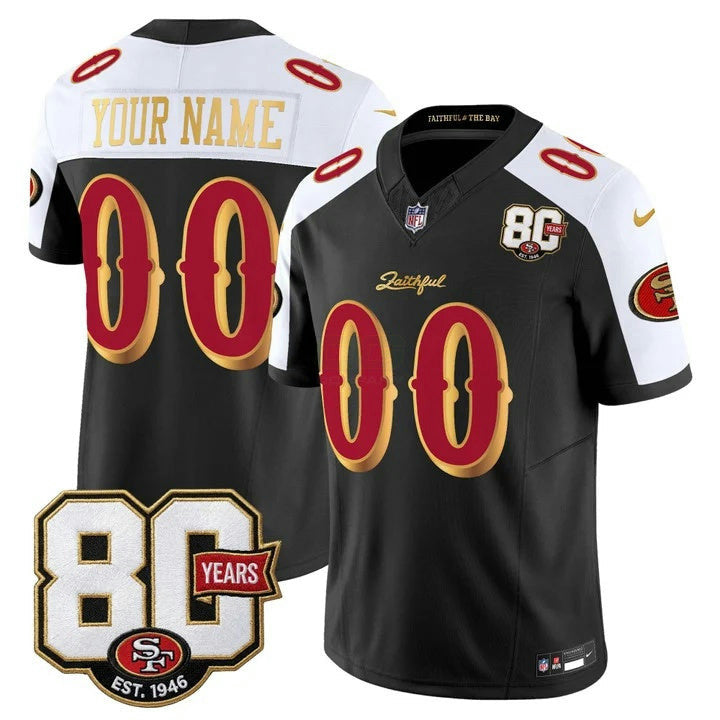 Camisa NFL San Francisco 80th Anniversary Patch Jersey - Rivalries Edition