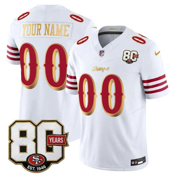 Camisa NFL San Francisco 80th Anniversary Patch Jersey - Rivalries Edition