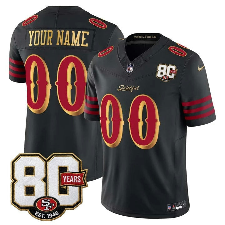 Camisa NFL San Francisco 80th Anniversary Patch Jersey - Rivalries Edition