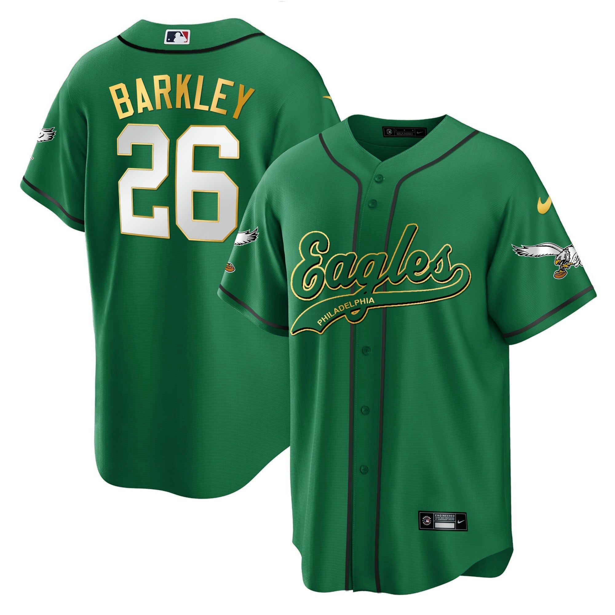 Camisa NFL Saquon Barkley Kelly Green Jersey