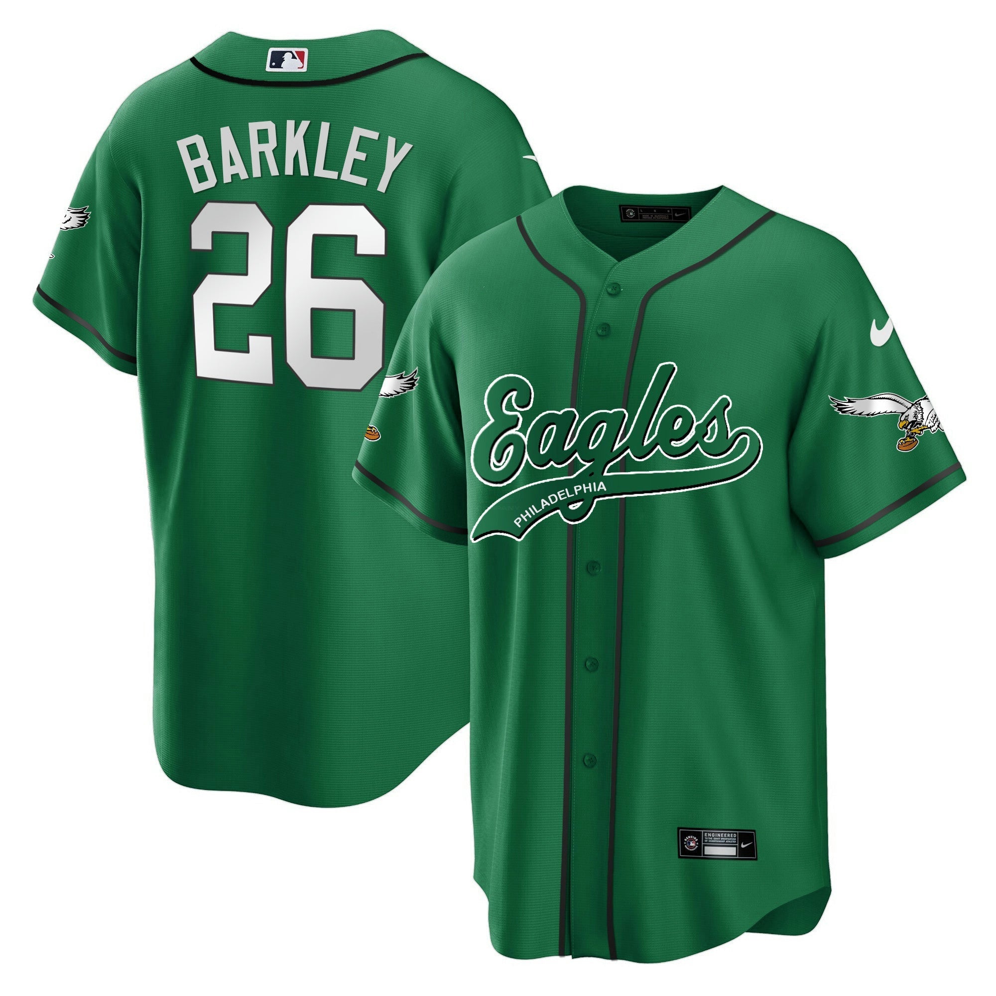 Camisa NFL Saquon Barkley Kelly Green Jersey