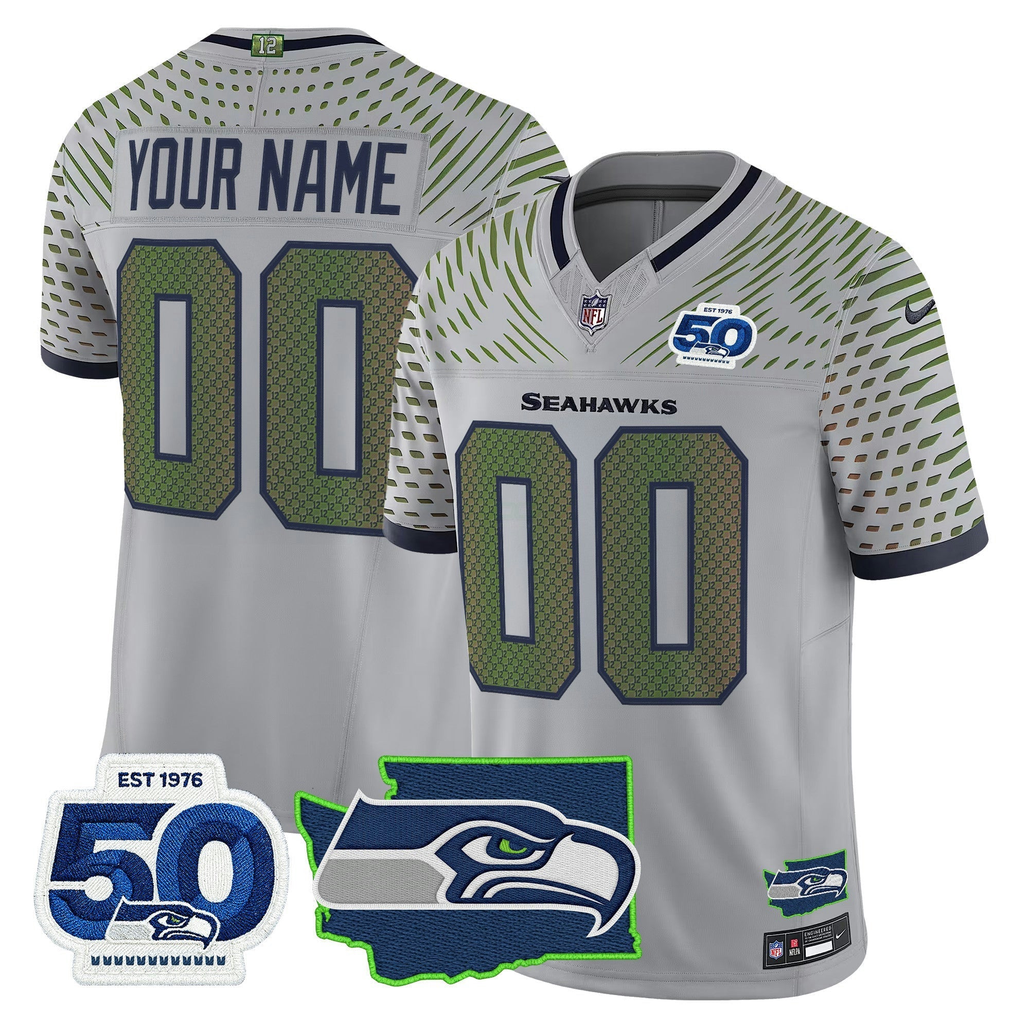 Camisa NFL Seattle 50th Anniversary Patch Vapor Limited Jersey