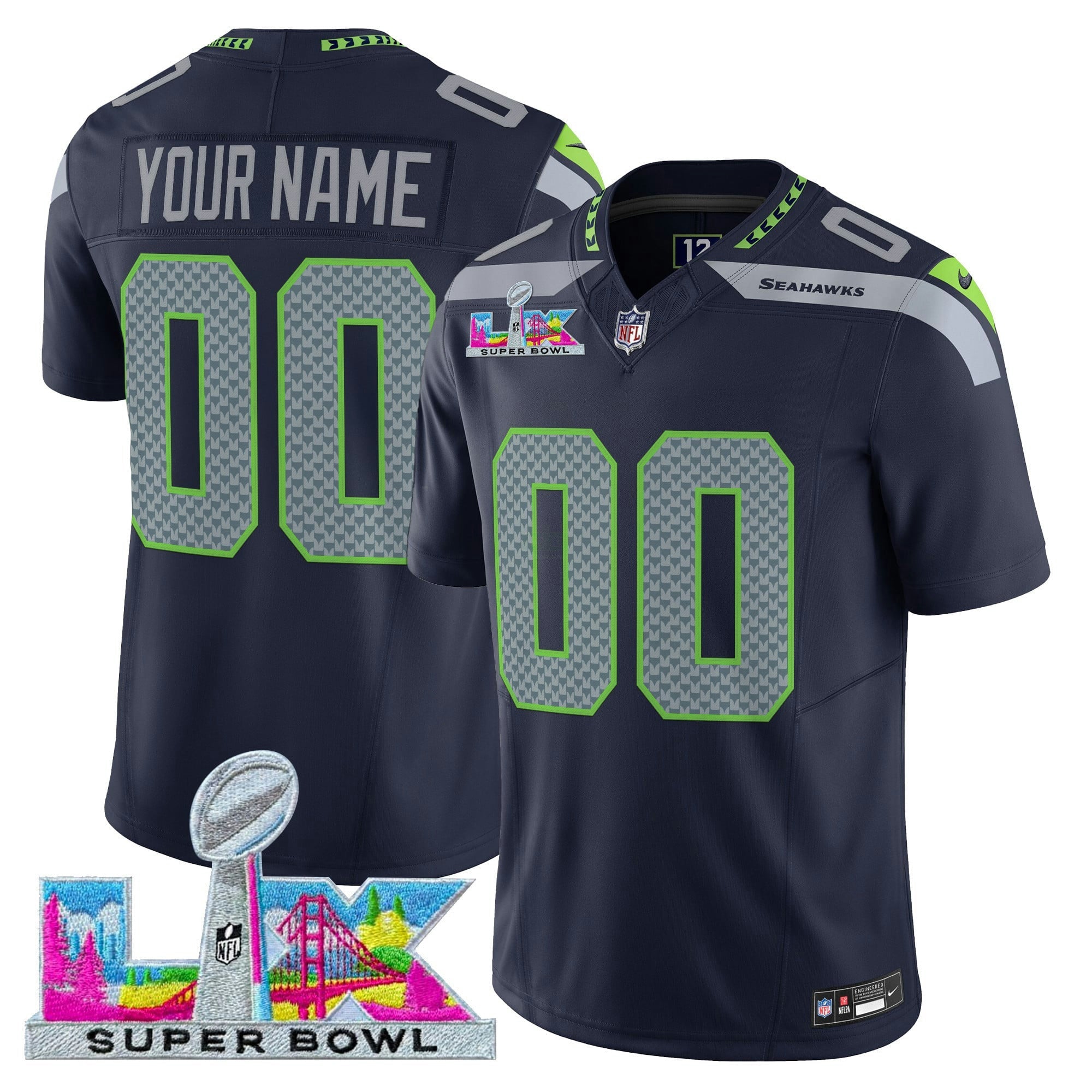 Camisa NFL Seattle Super Bowl LX Vapor Limited Jersey