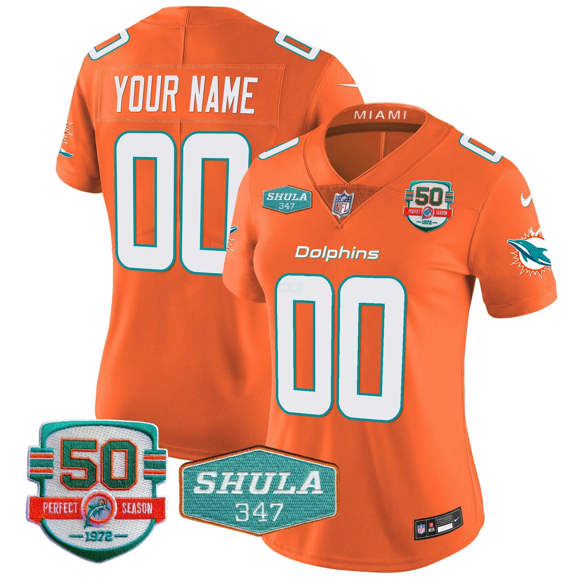 Camisa NFL Shula 347 Patch Vapor Jersey