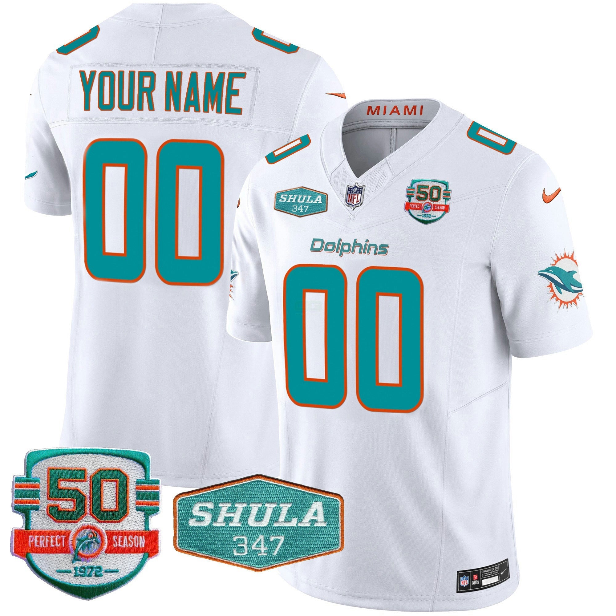 Camisa NFL Shula 347 Patch Vapor Limited Jersey V2