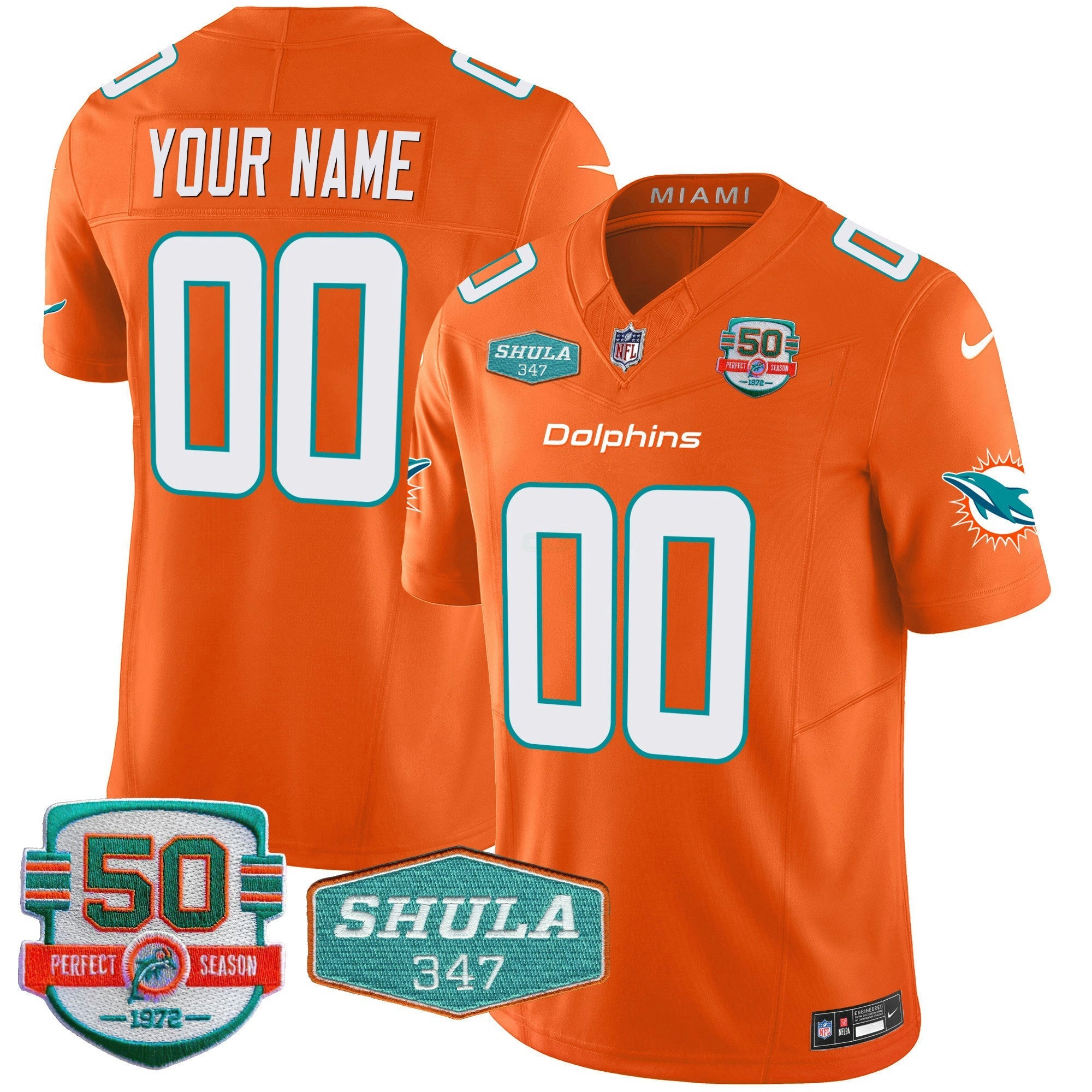 Camisa NFL Shula 347 Patch Vapor Limited Jersey V2