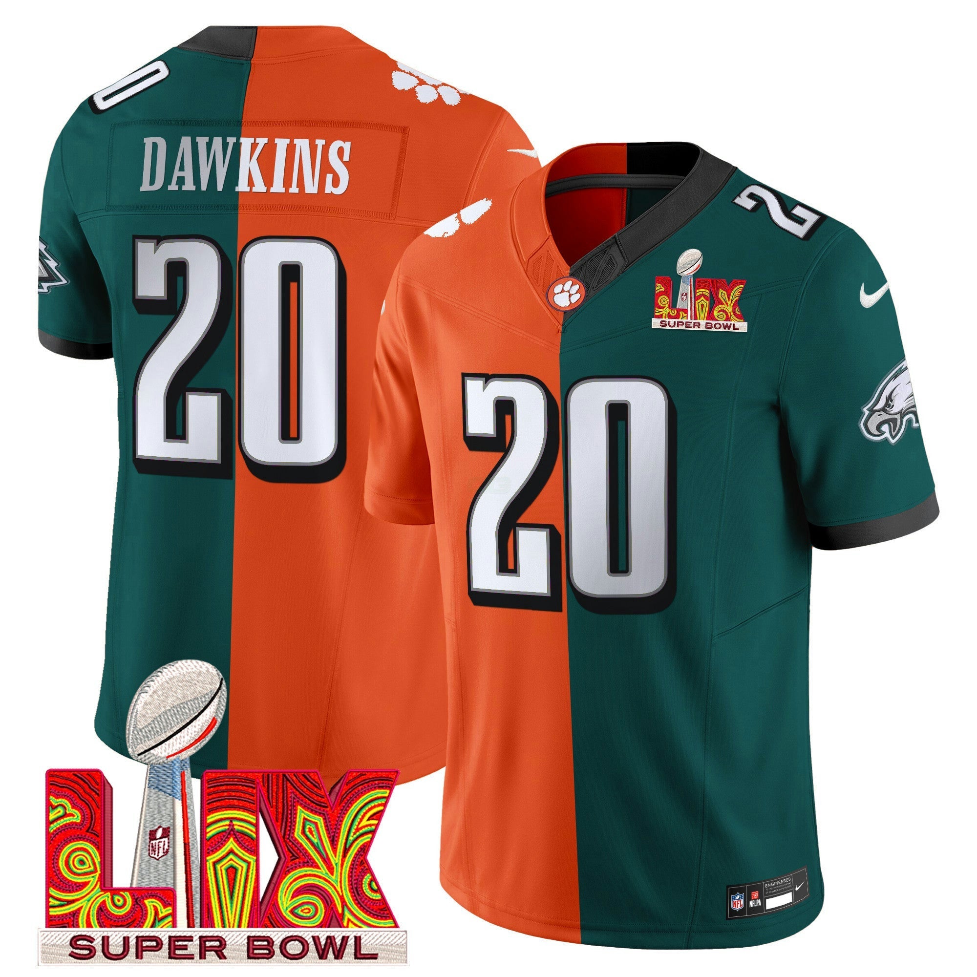Camisa NFL Split Midnight Verde Super Bowl LIX & College Football Vapor Limited Jersey