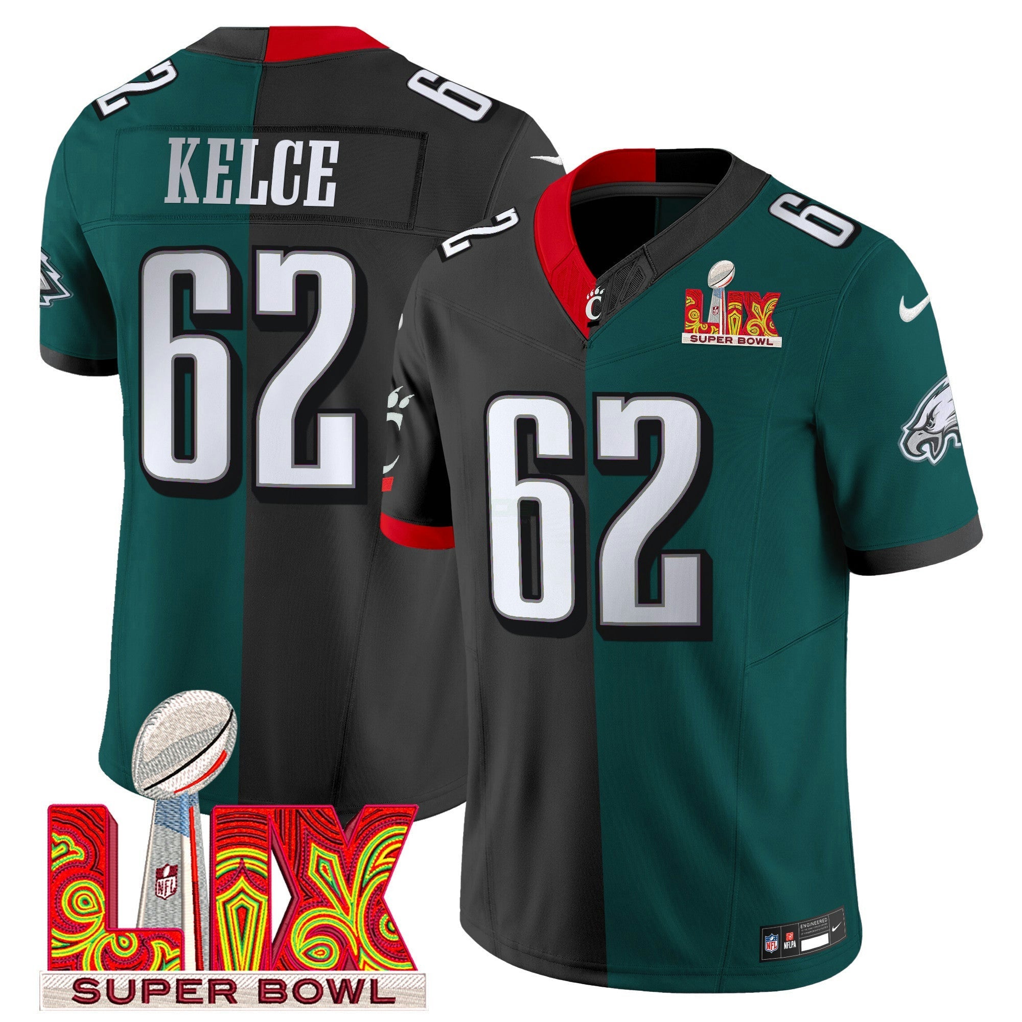 Camisa NFL Split Midnight Verde Super Bowl LIX & College Football Vapor Limited Jersey