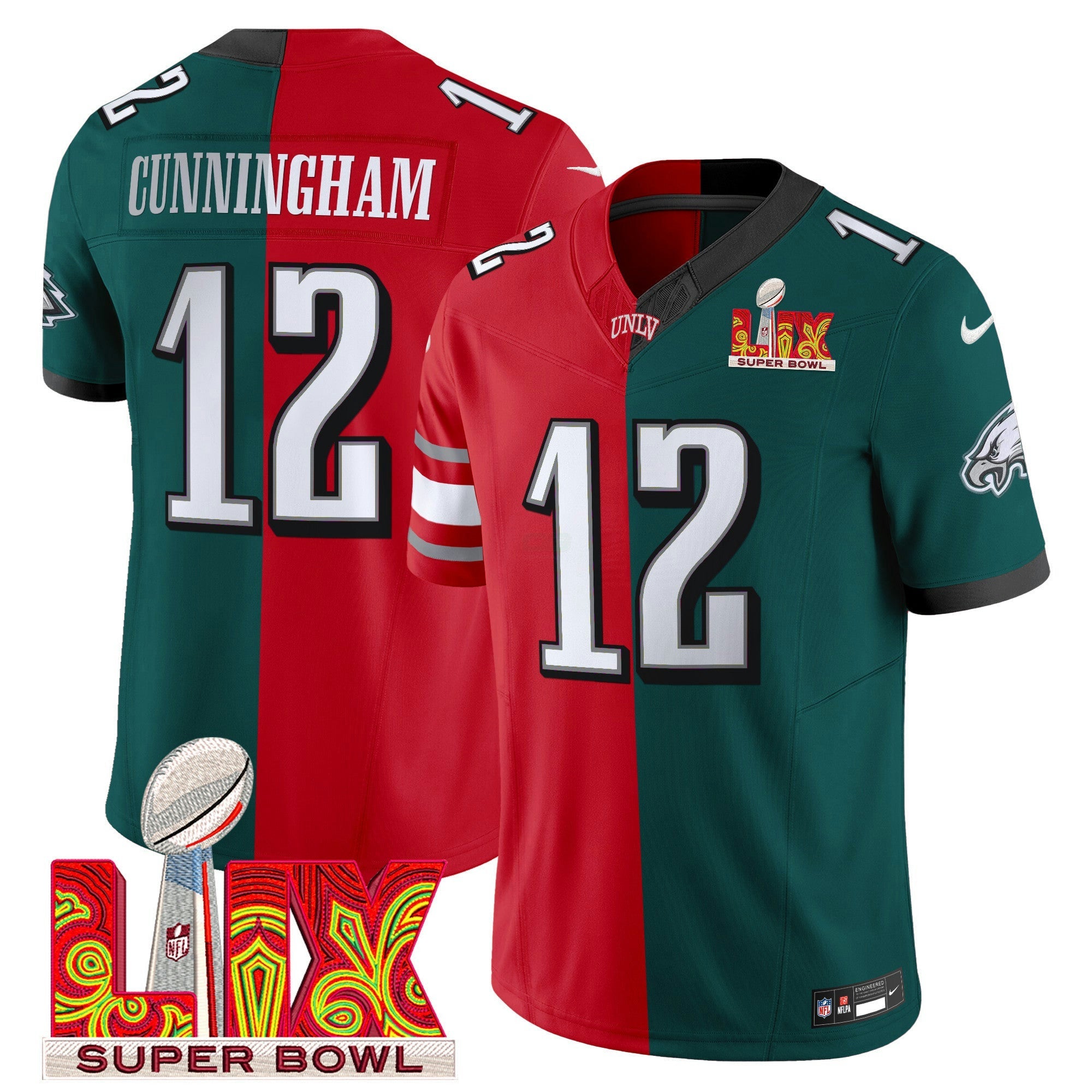 Camisa NFL Split Midnight Verde Super Bowl LIX & College Football Vapor Limited Jersey