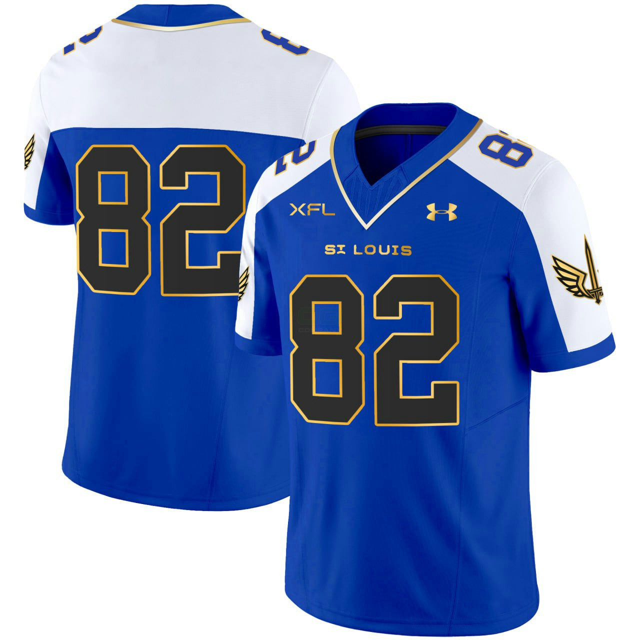 Camisa NFL St. Louis Battlehawks Royal Alternativa Jersey - Azul Royal Alternativa