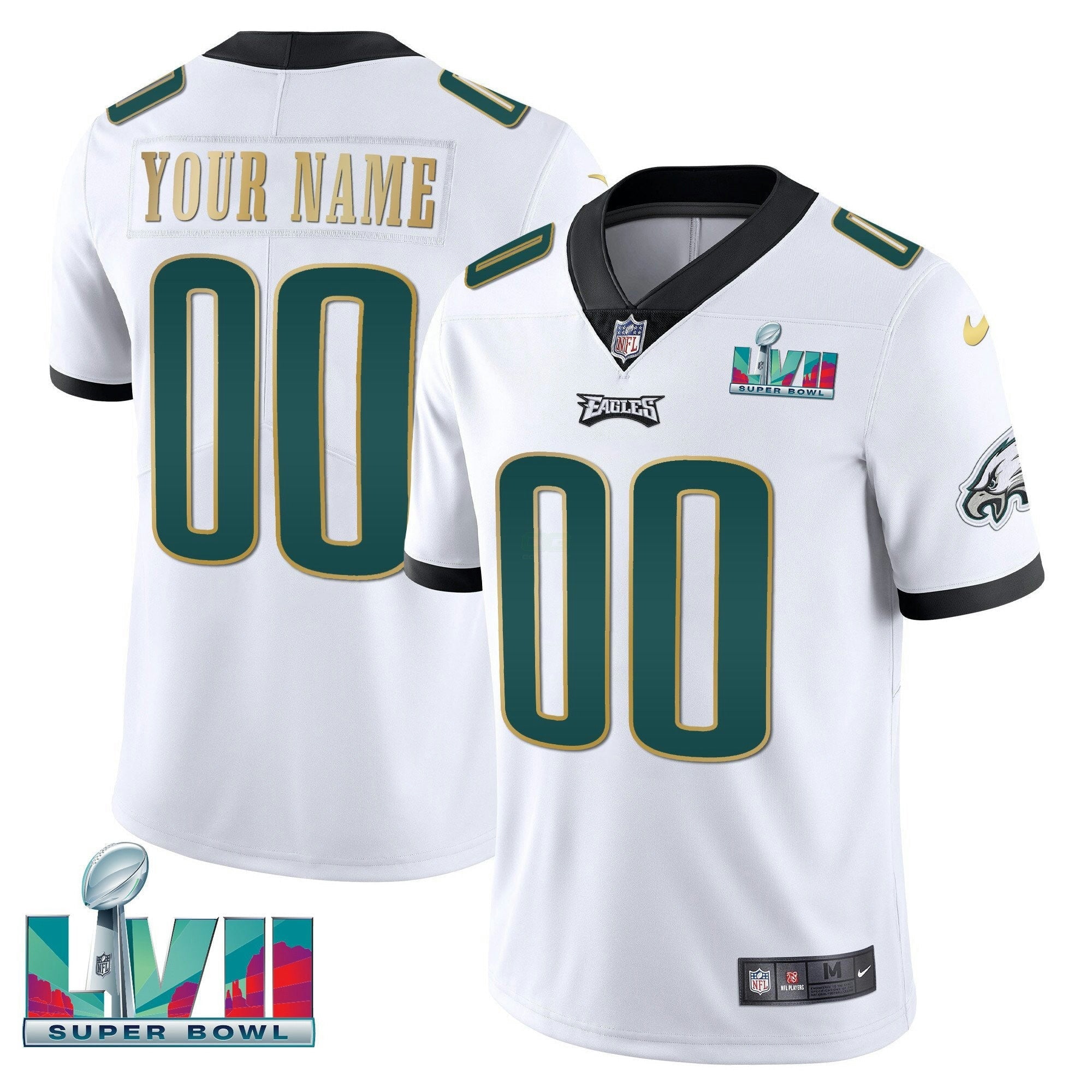 Camisa NFL Super Bowl Custom Patch Vapor Jersey