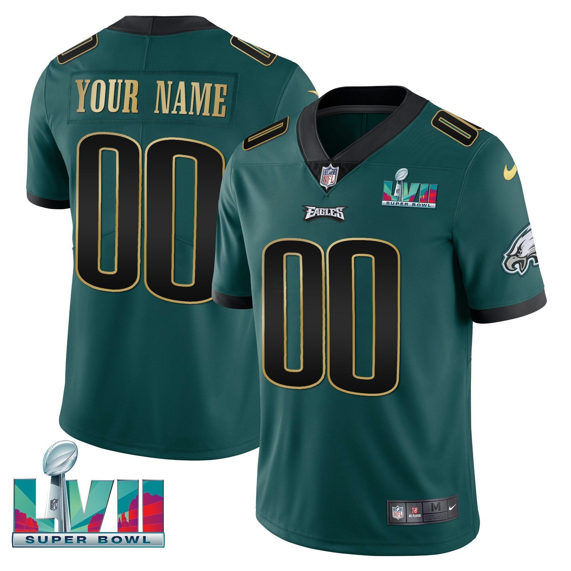 Camisa NFL Super Bowl Custom Patch Vapor Jersey