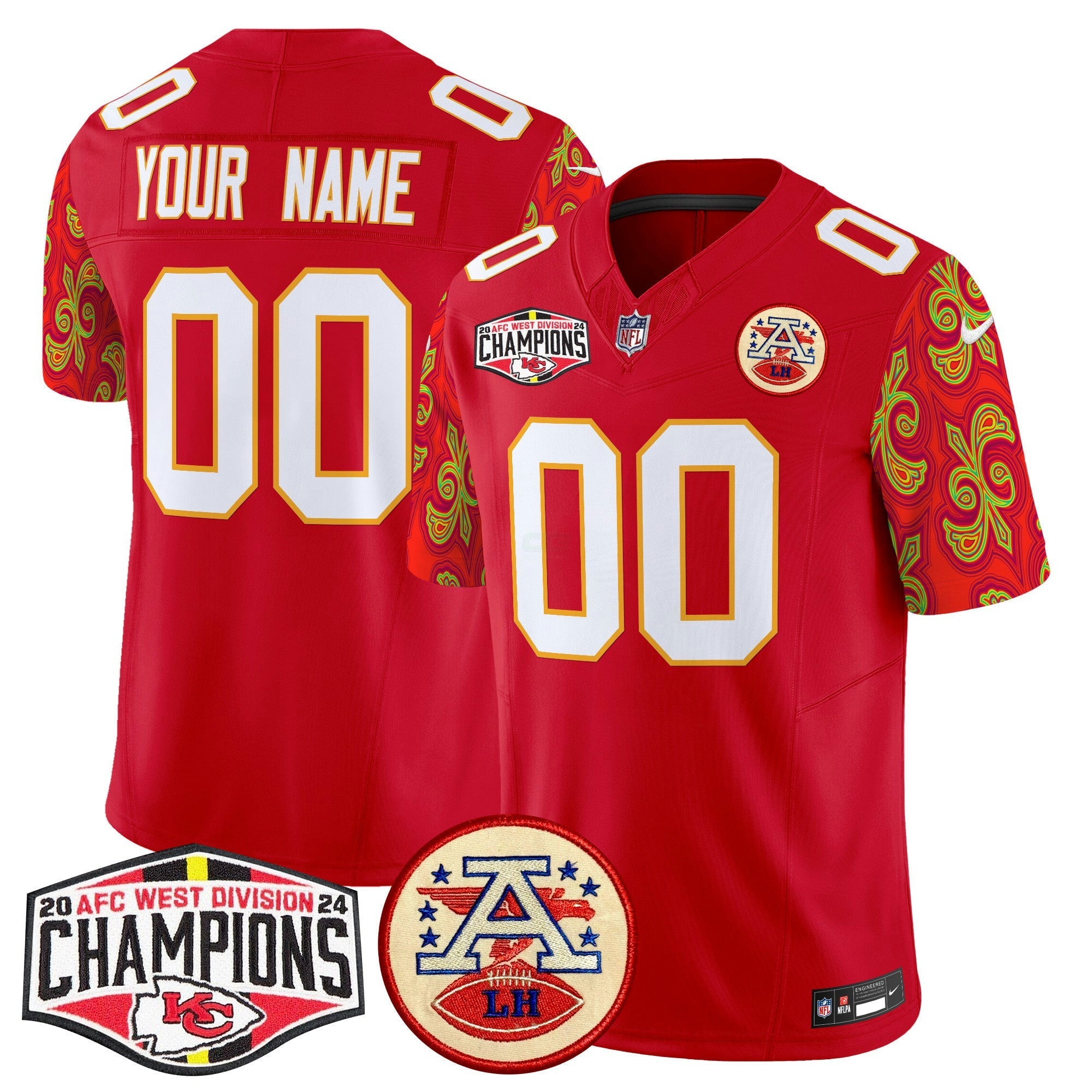 Camisa NFL Super Bowl LIX Style 2024 AFC West Division Champions Patch Vapor Limited Jersey