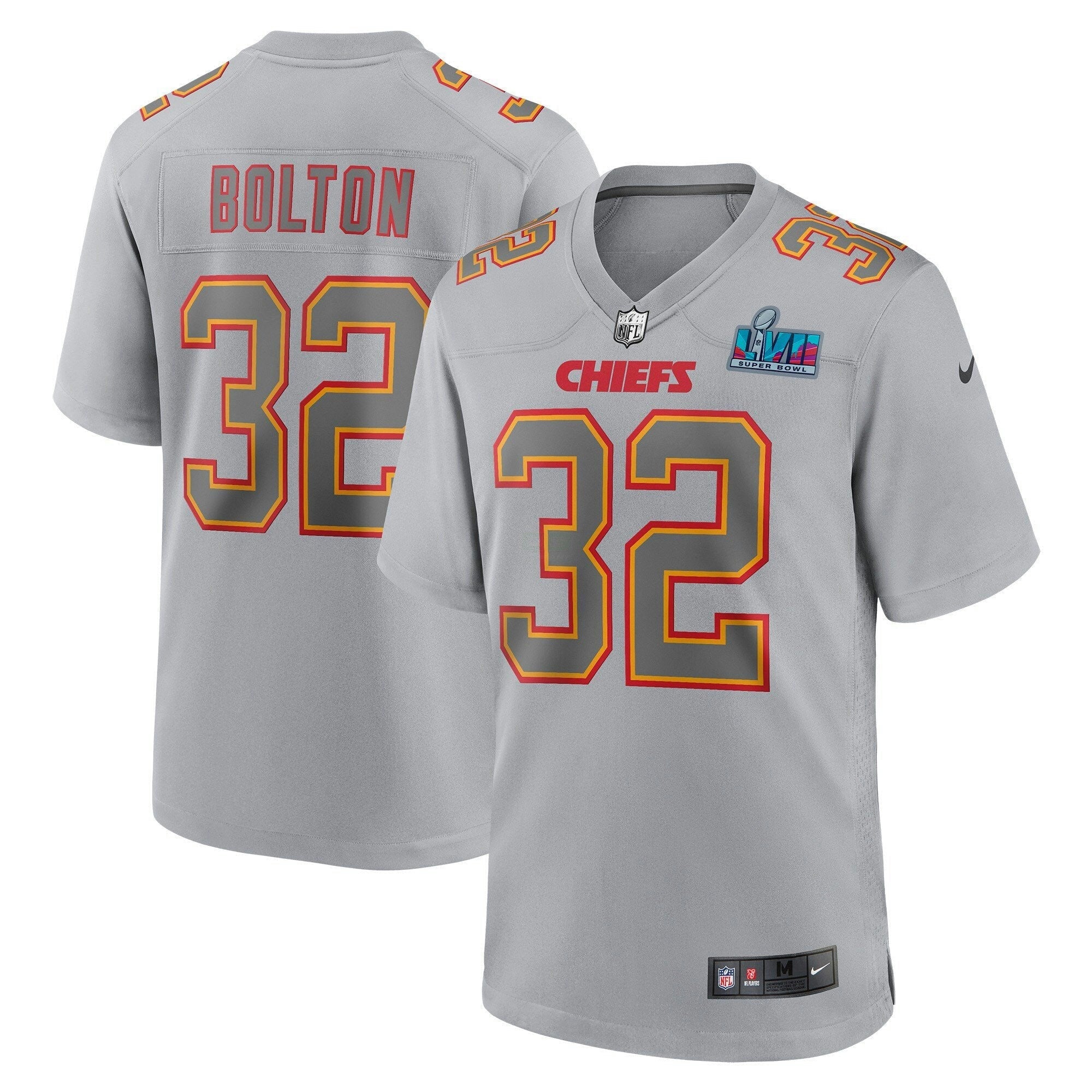 Camisa NFL Super Bowl LVII Patch Game Jersey Cinza