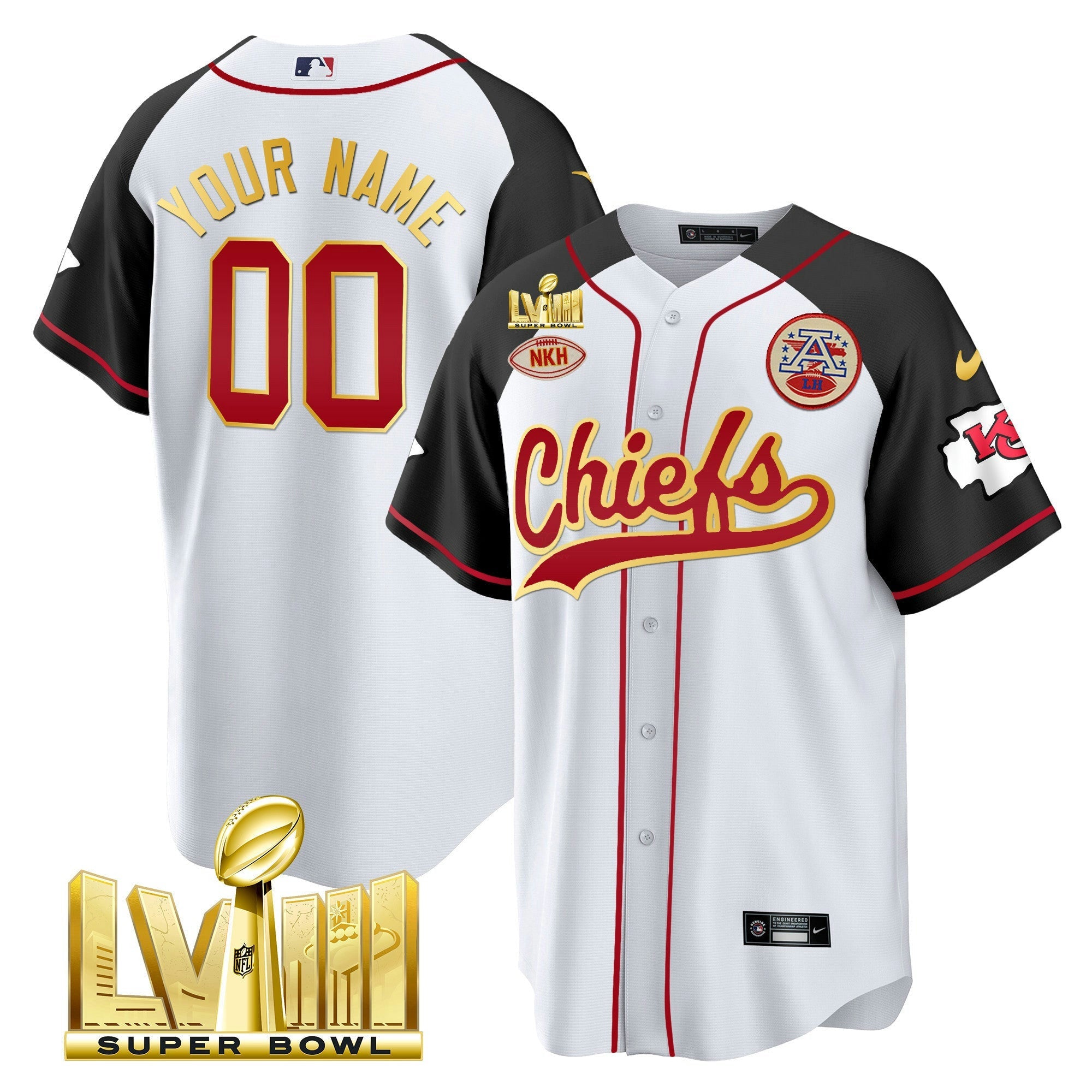 Camisa NFL Super Bowl LVIII Dourada Patch Jersey