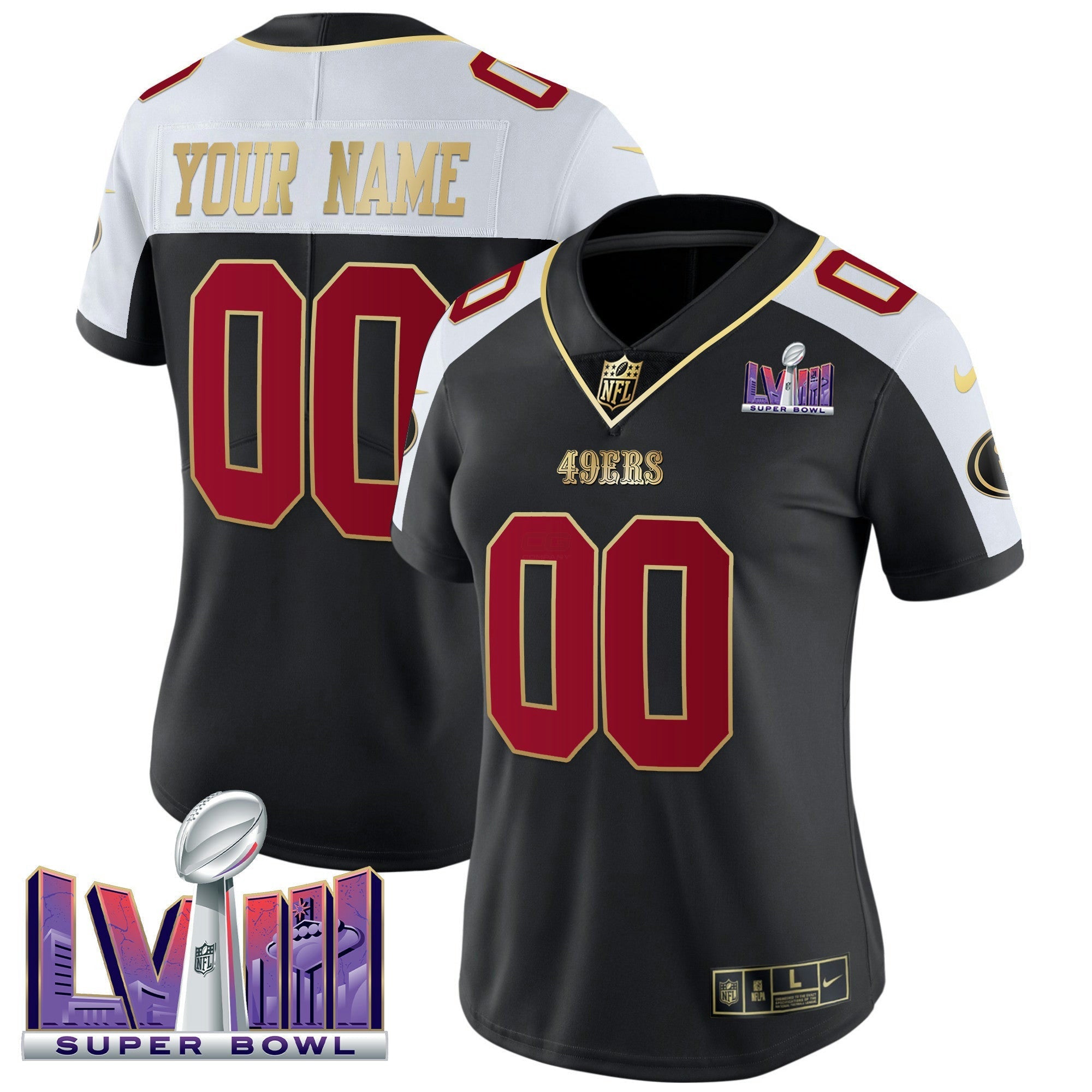 Camisa NFL Super Bowl LVIII Patch Vapor Jersey
