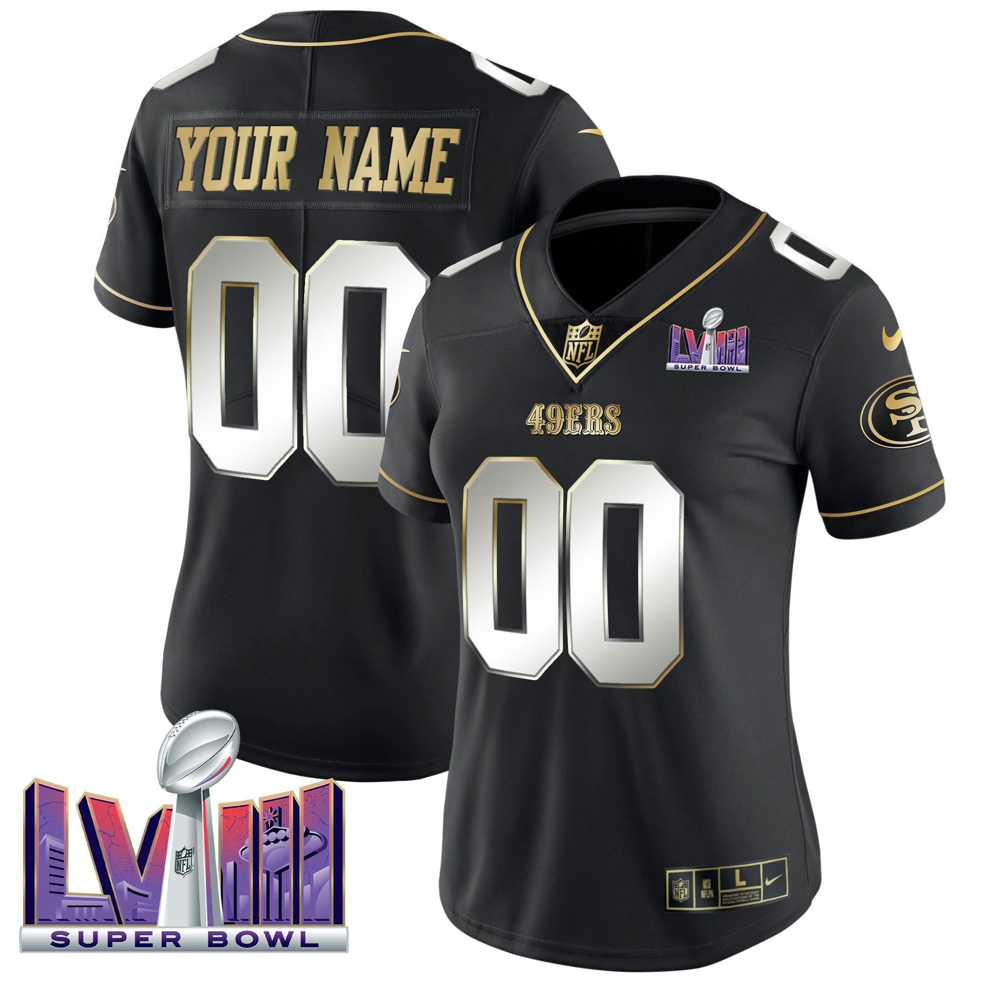 Camisa NFL Super Bowl LVIII Patch Vapor Jersey
