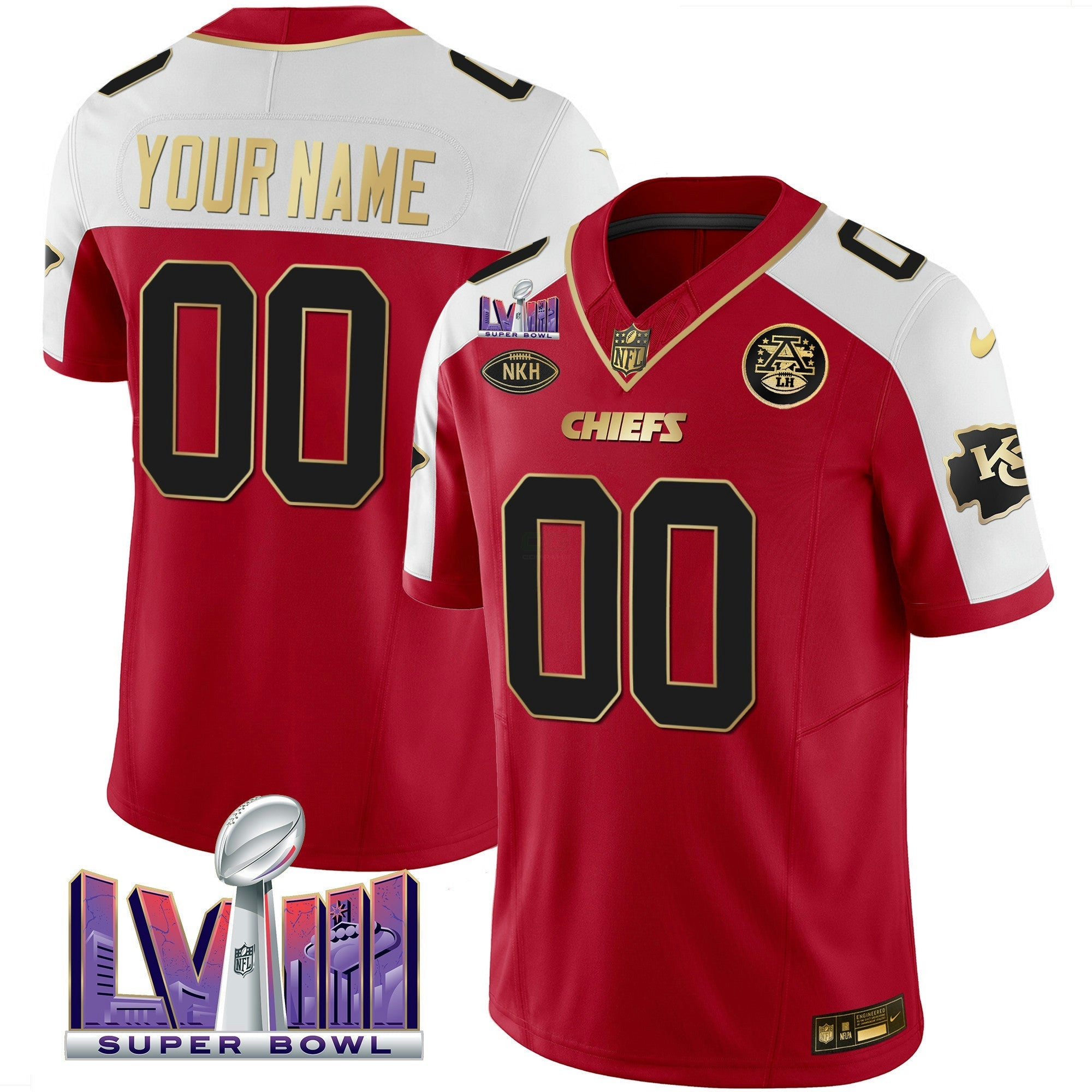 Camisa NFL Super Bowl LVIII Patch Vapor Jersey V2