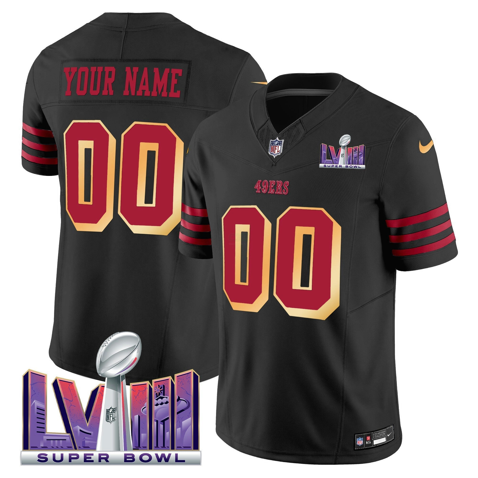 Camisa NFL Super Bowl LVIII Patch Vapor Limited Jersey V2