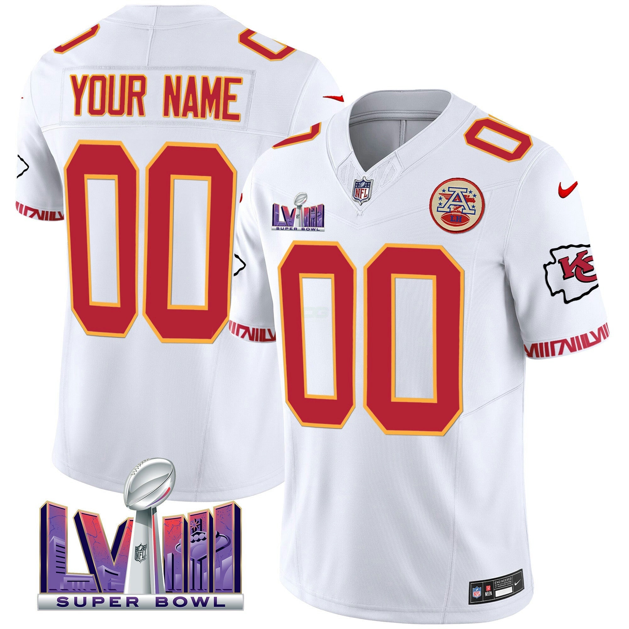 Camisa NFL Super Bowl LVIII Pattern Vapor Jersey V2