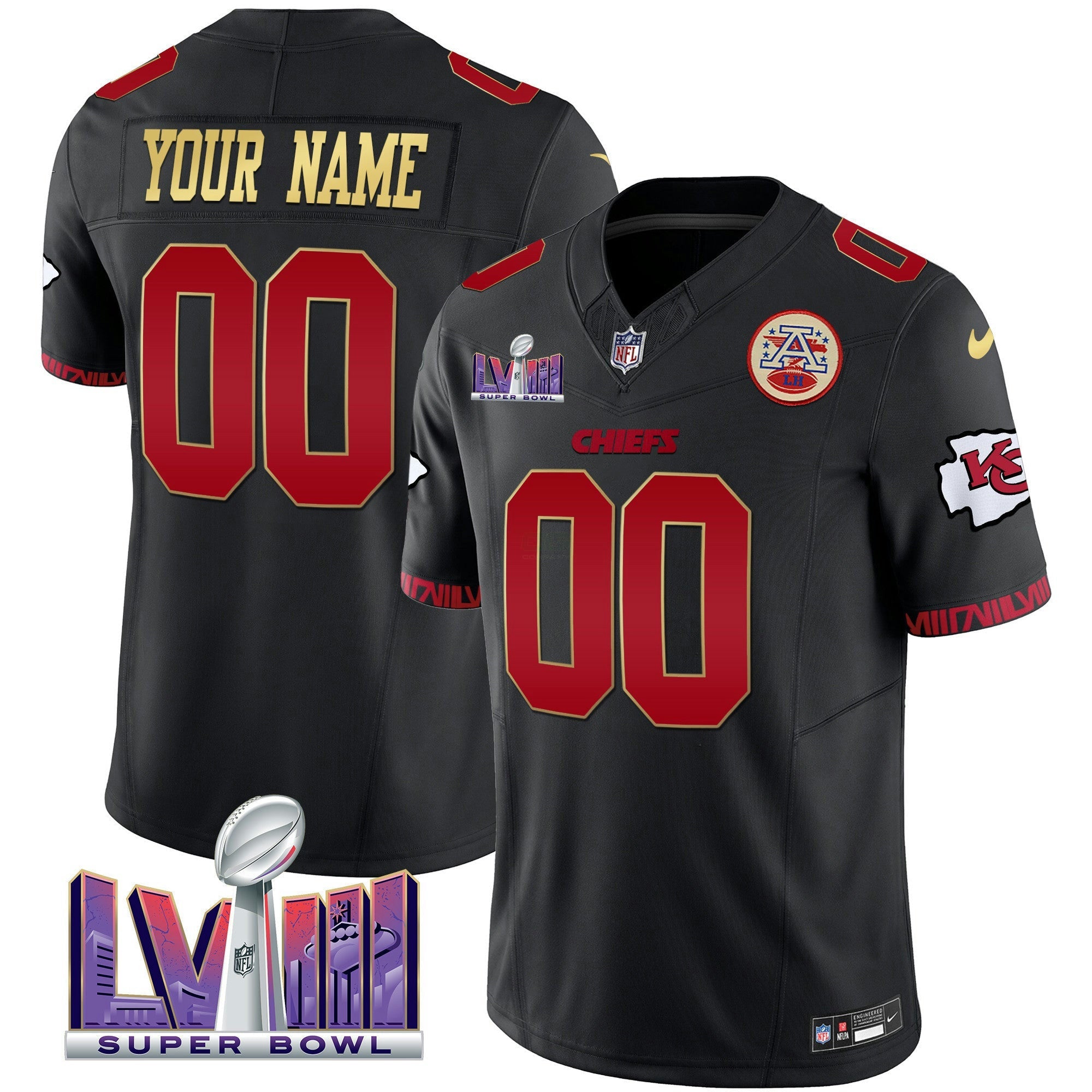 Camisa NFL Super Bowl LVIII Pattern Vapor Jersey V2