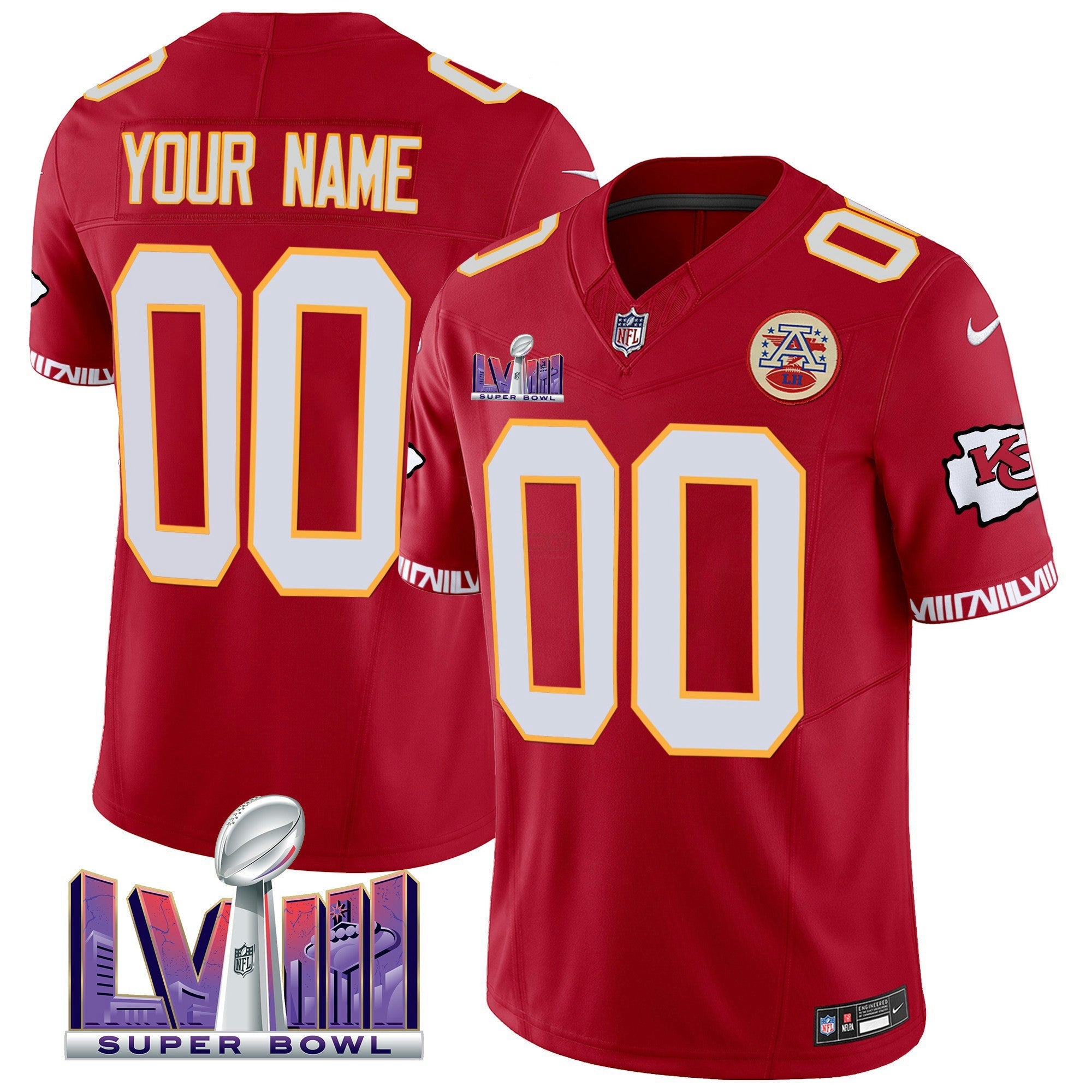 Camisa NFL Super Bowl LVIII Pattern Vapor Jersey V2