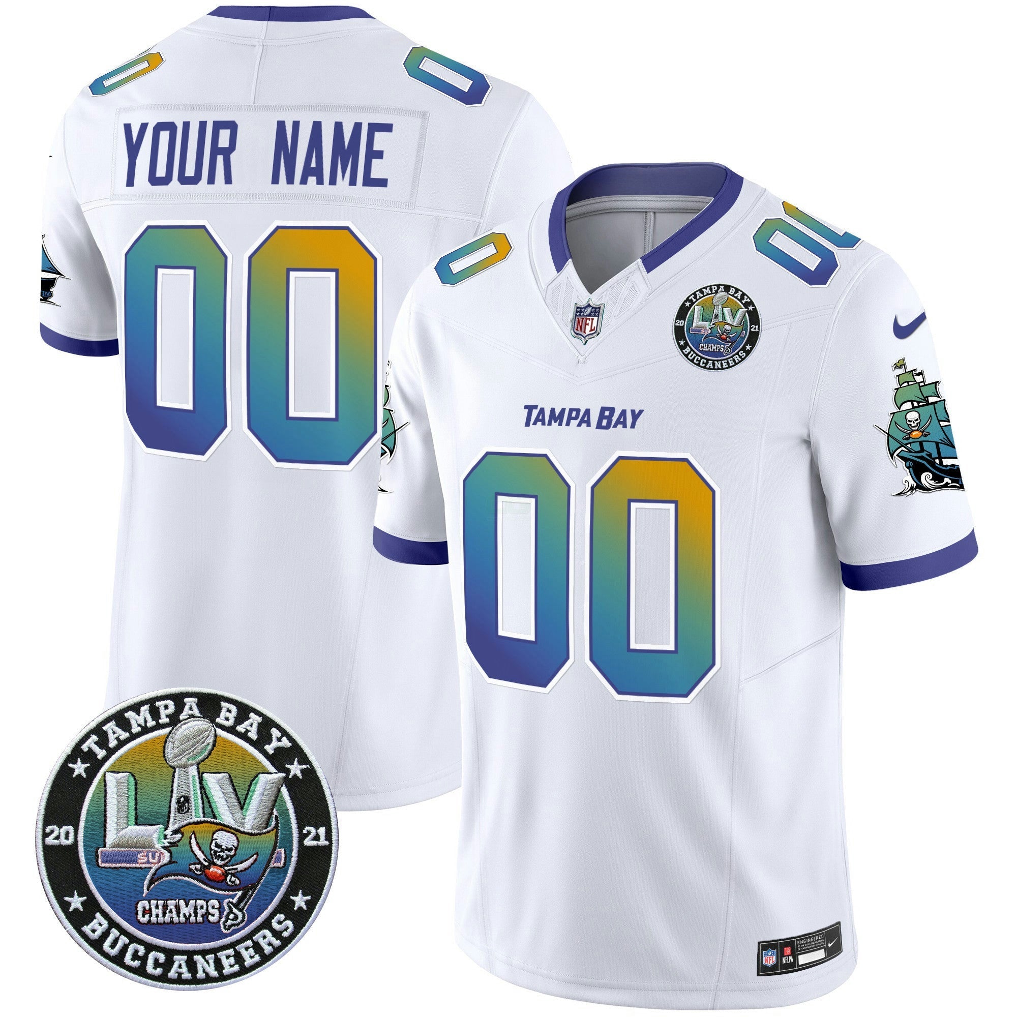 Camisa NFL “Tampa City” Super Bowl LIV Patch Vapor Limited Jersey