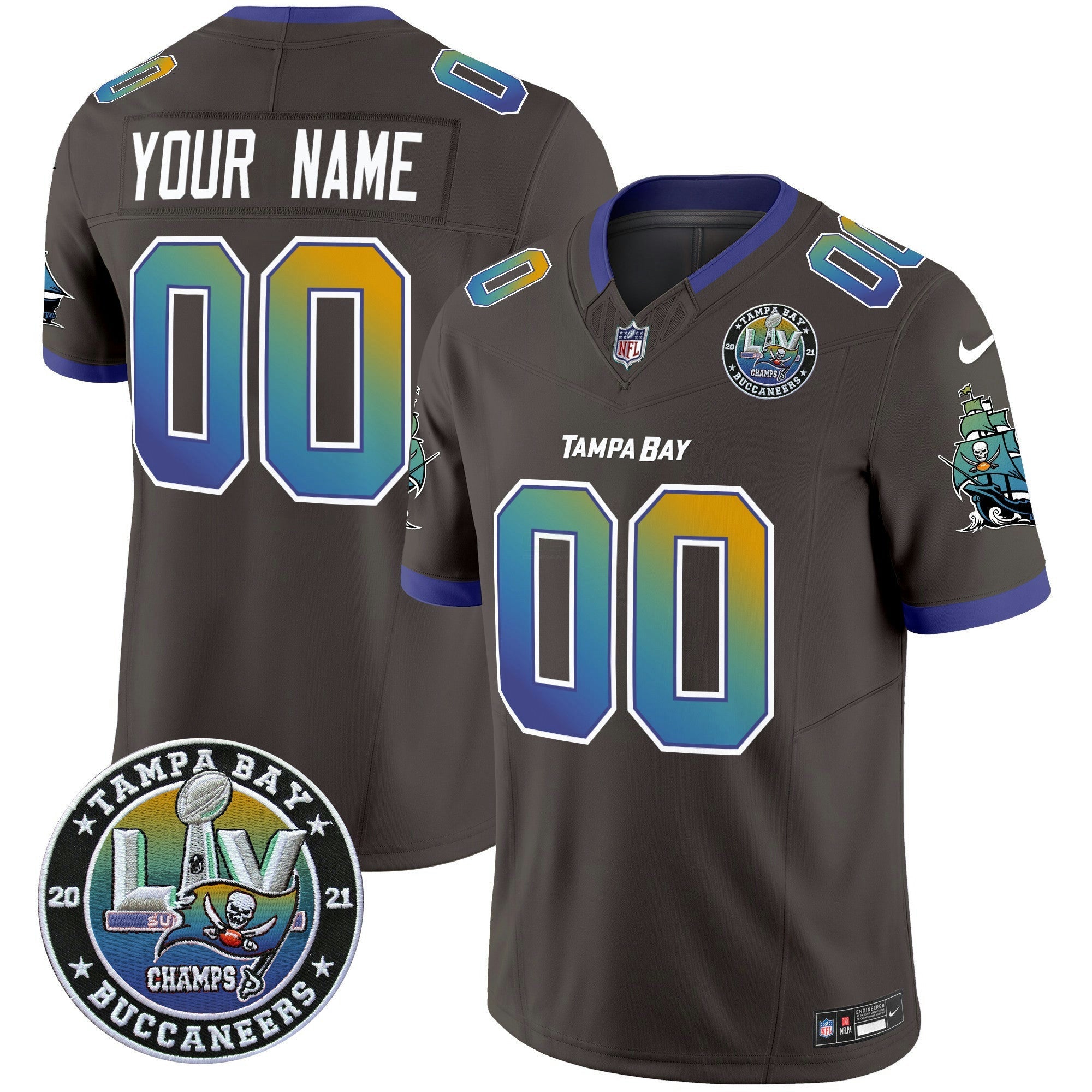Camisa NFL “Tampa City” Super Bowl LIV Patch Vapor Limited Jersey