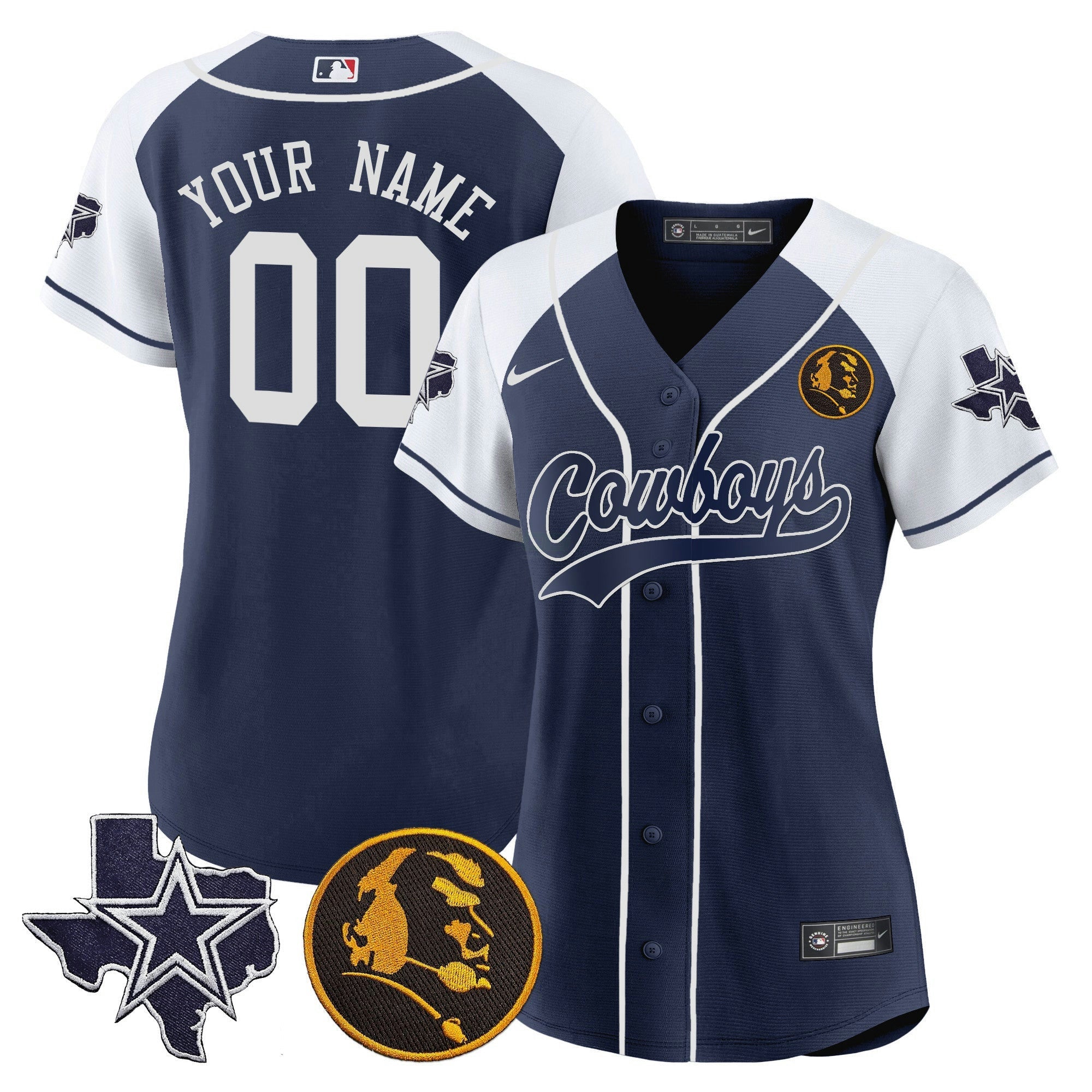 Camisa NFL Texas & John Madden Patch Jersey