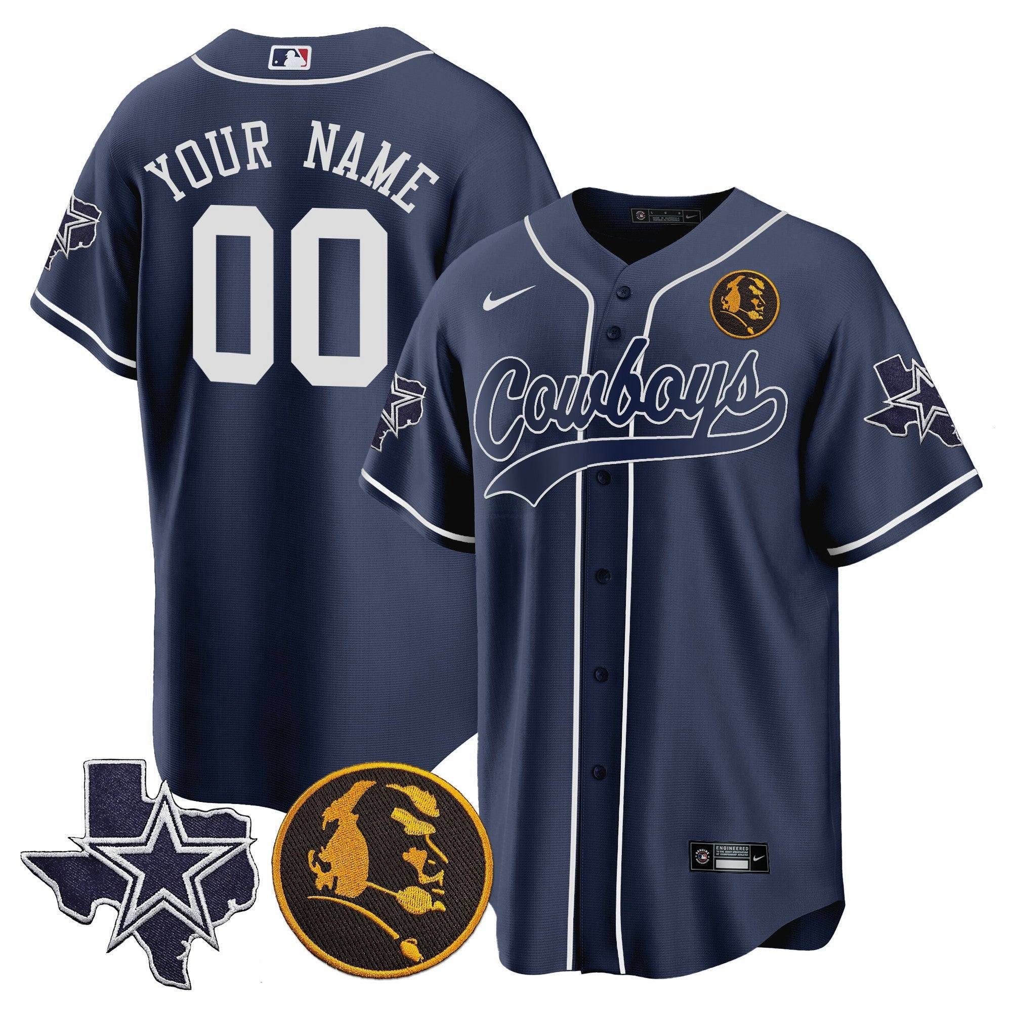 Camisa NFL Texas & John Madden Patch Jersey