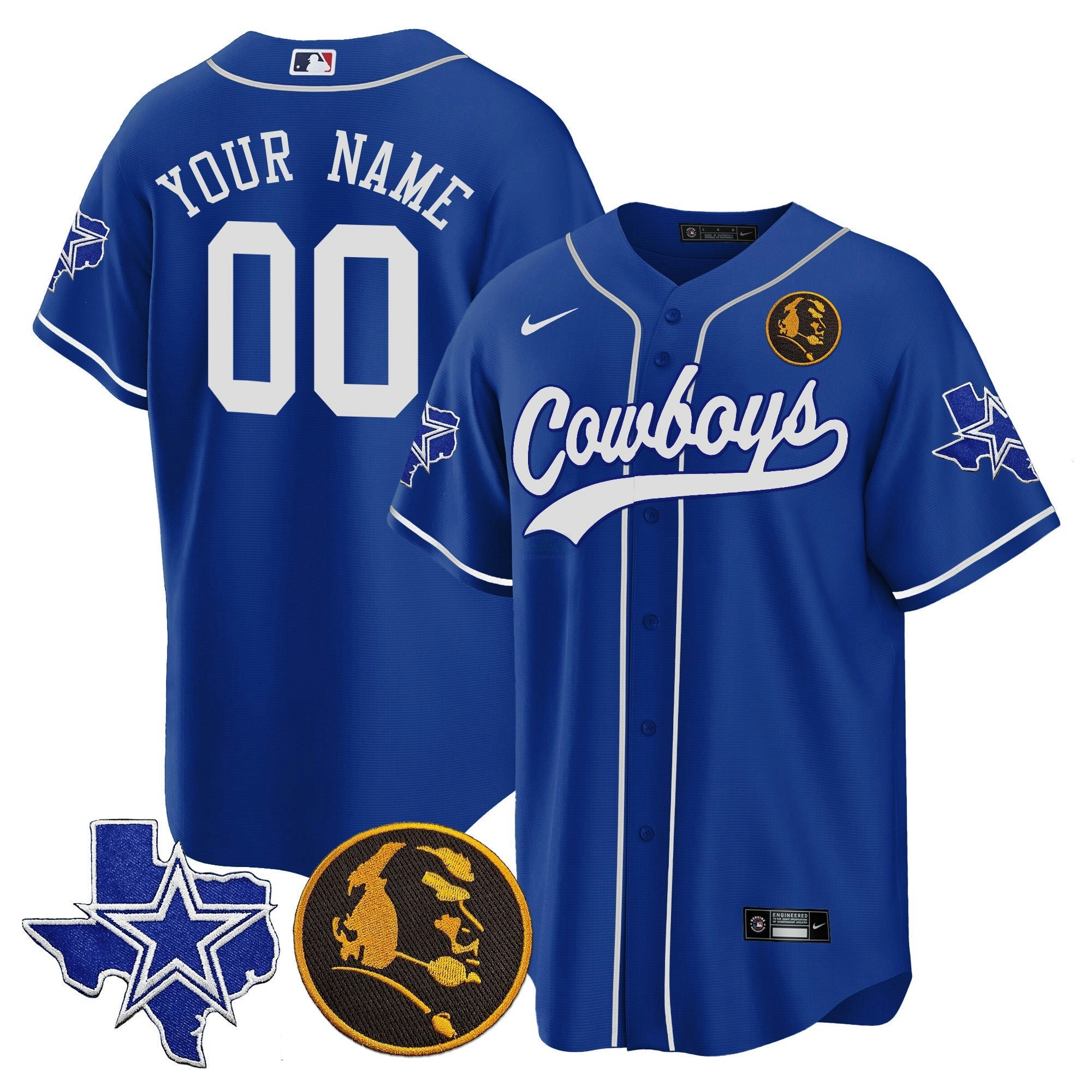 Camisa NFL Texas & John Madden Patch Jersey