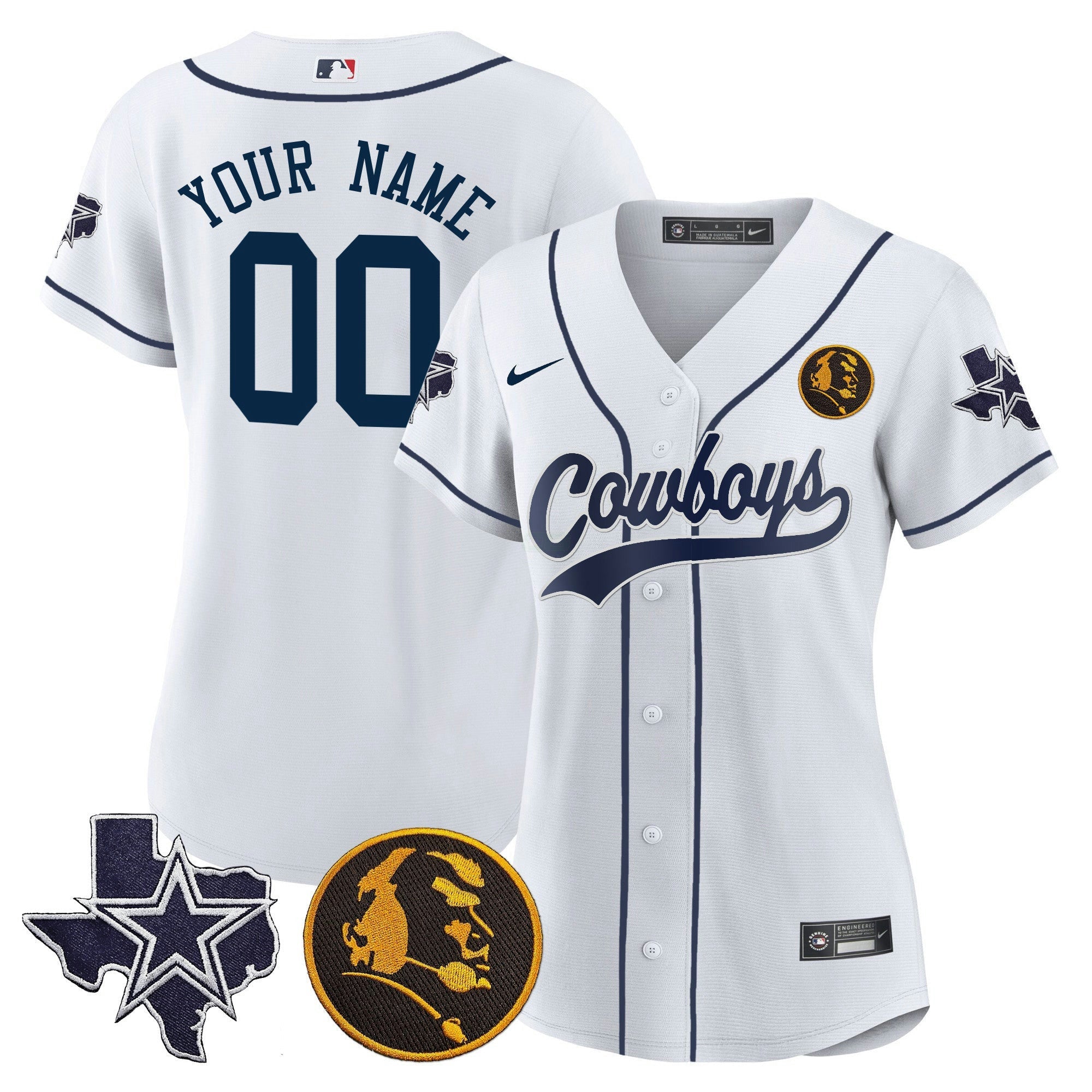 Camisa NFL Texas & John Madden Patch Jersey