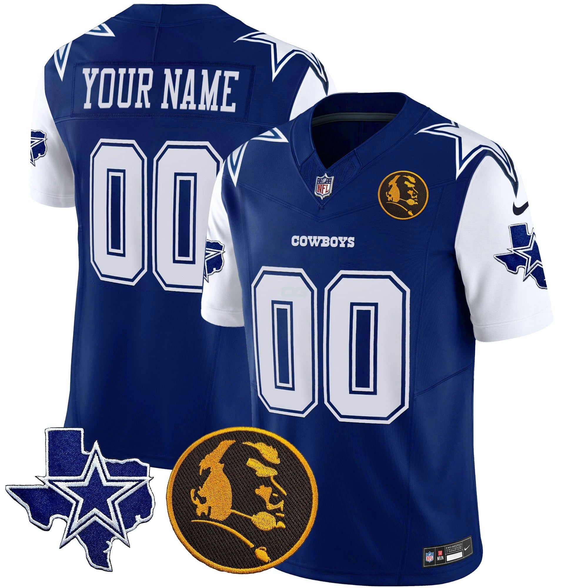 Camisa NFL Texas & John Madden Patch Vapor Limited Jersey