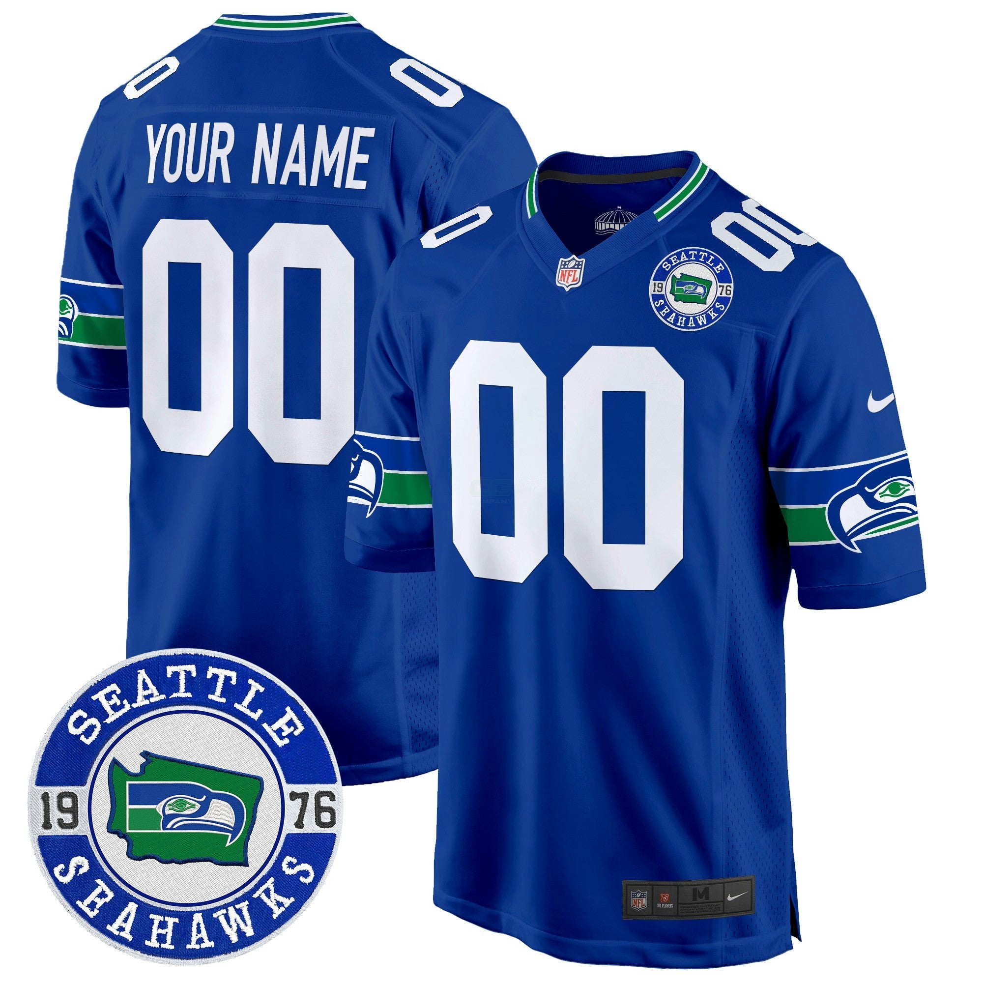 Camisa NFL Throwback Est. 1976 Patch Game Jersey