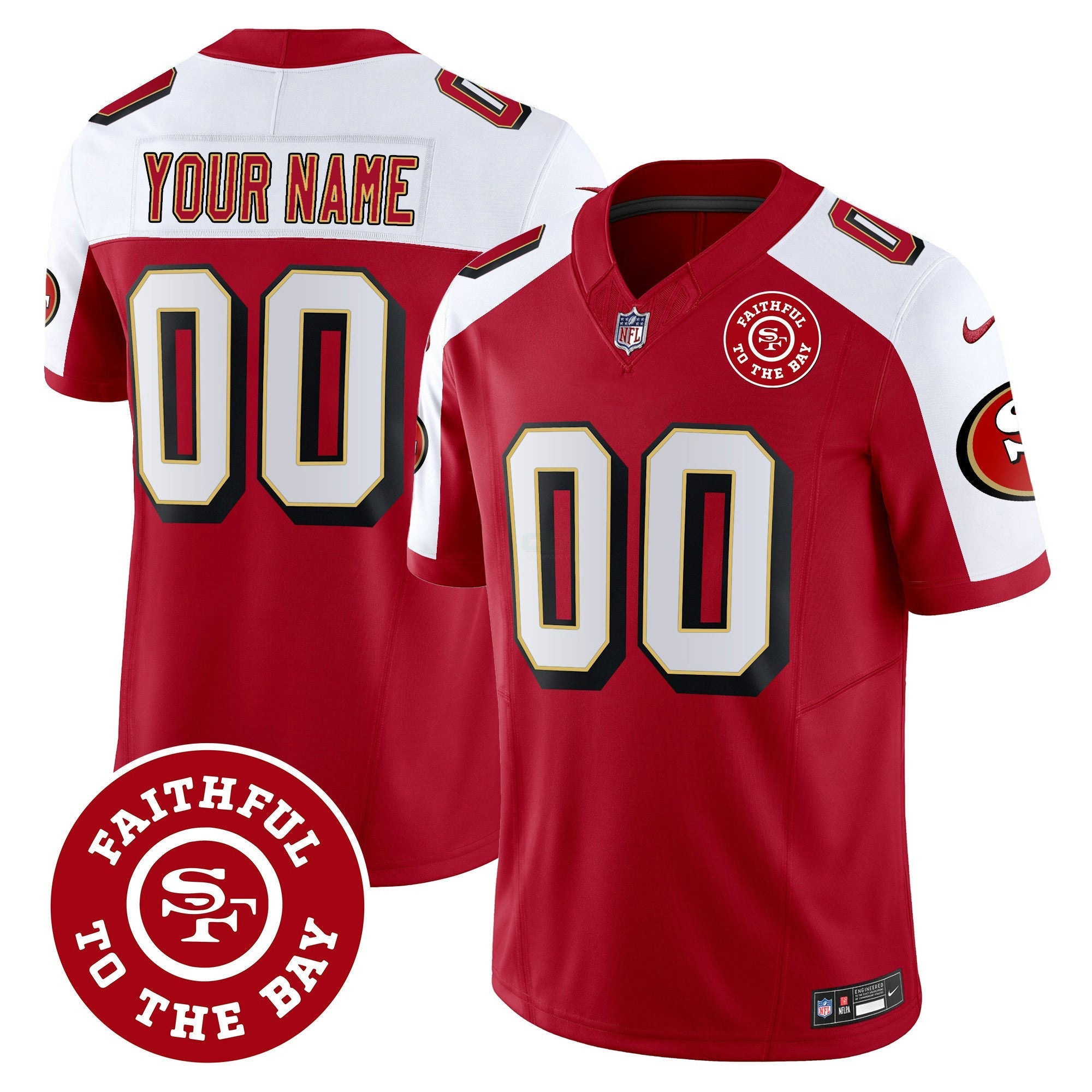 Camisa NFL Throwback Faithful To The Bay Patch Vapor Limited Jersey