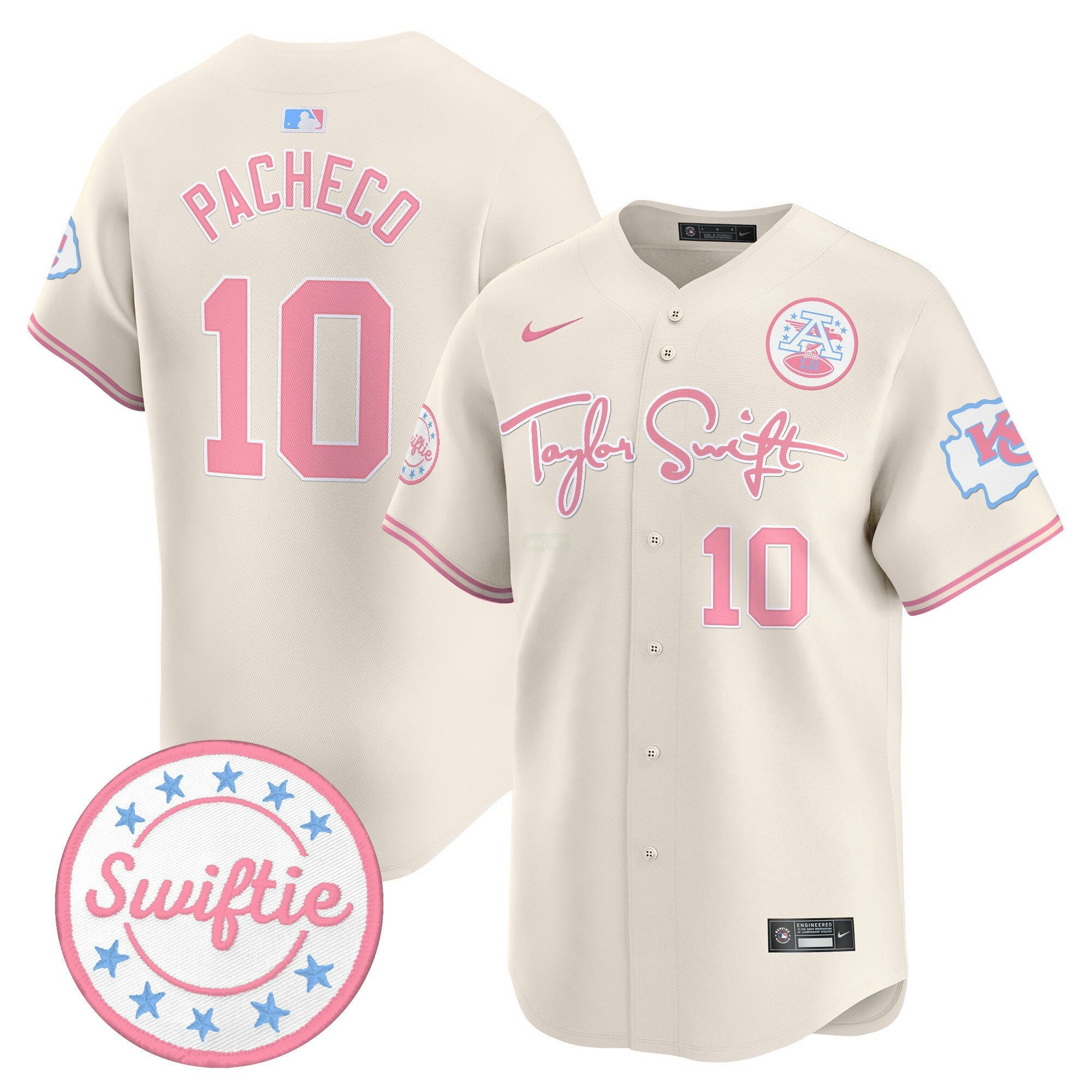 Camisa NFL Unisex Taylor Swift Bubblegum Pink Vapor Premier Limited Jersey