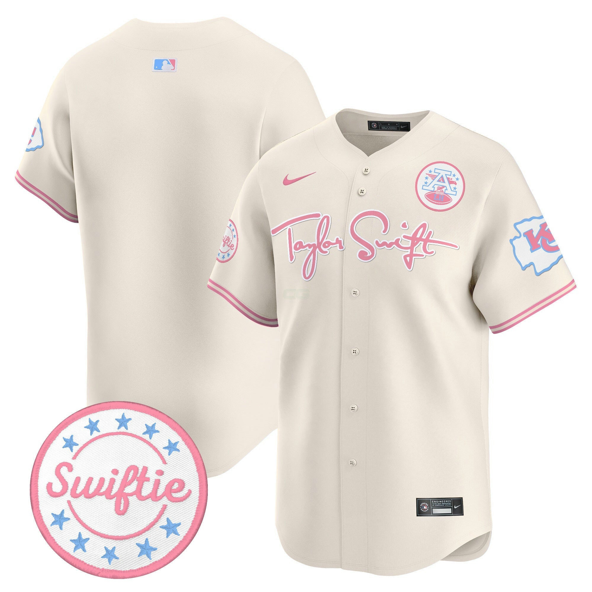 Camisa NFL Unisex Taylor Swift Bubblegum Pink Vapor Premier Limited Jersey