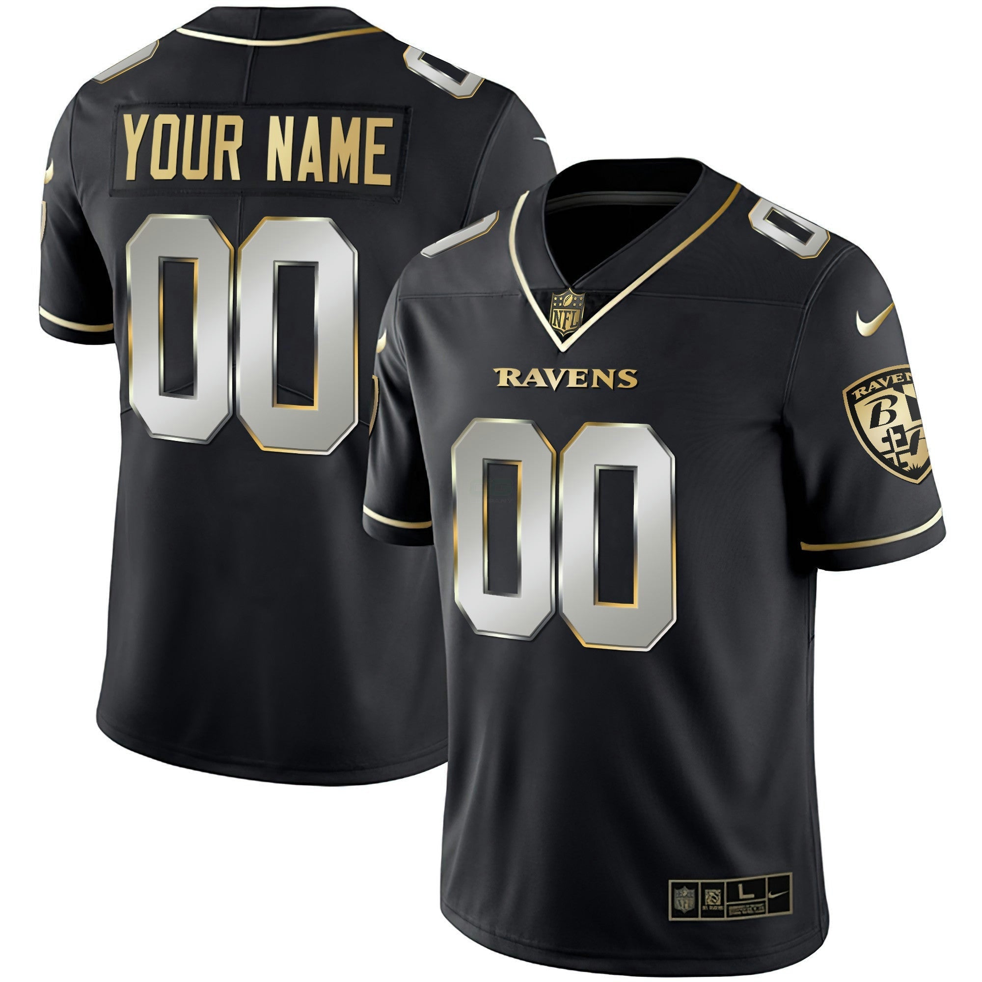 Camisa NFL Vapor Dourada Custom Name and Number