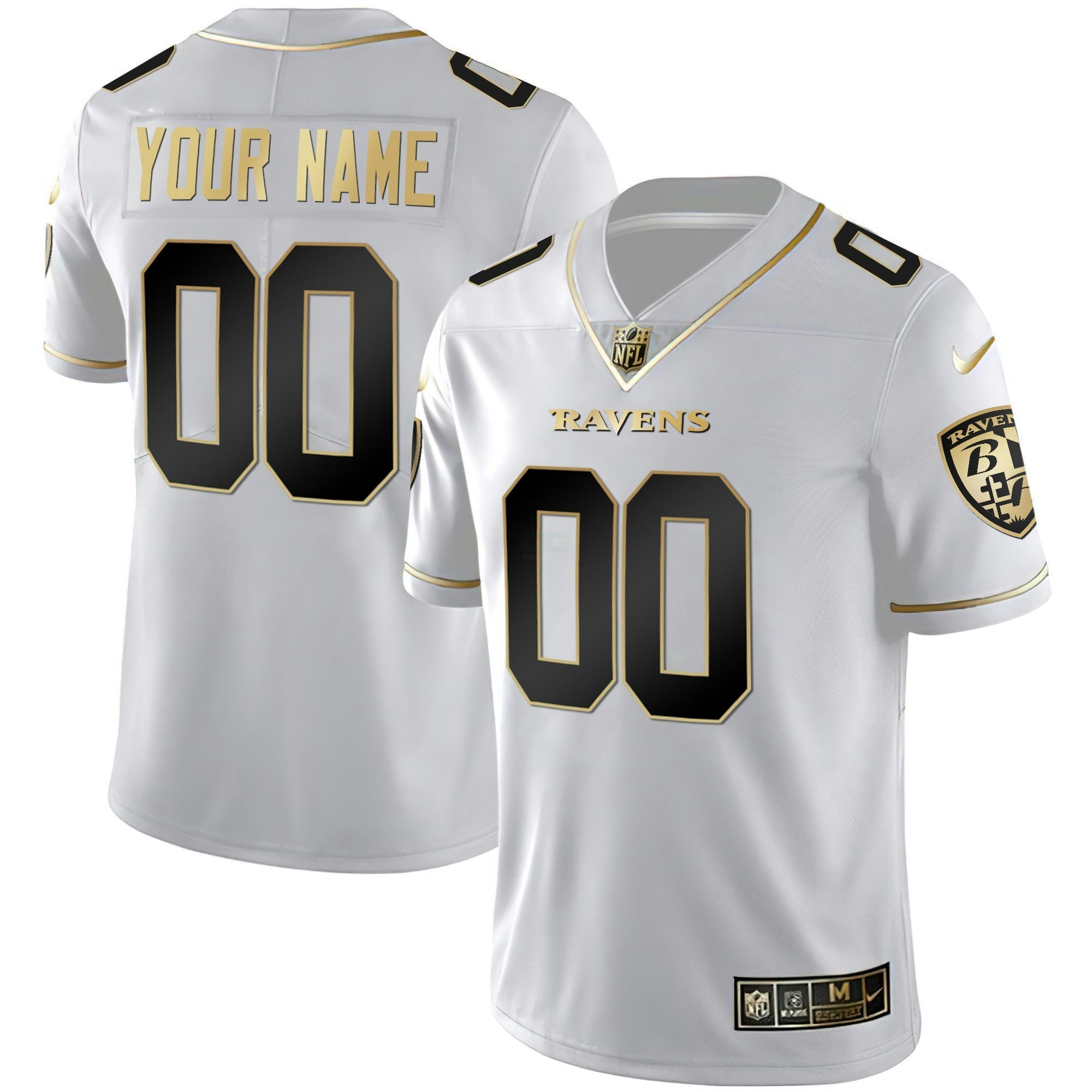 Camisa NFL Vapor Dourada Custom Name and Number
