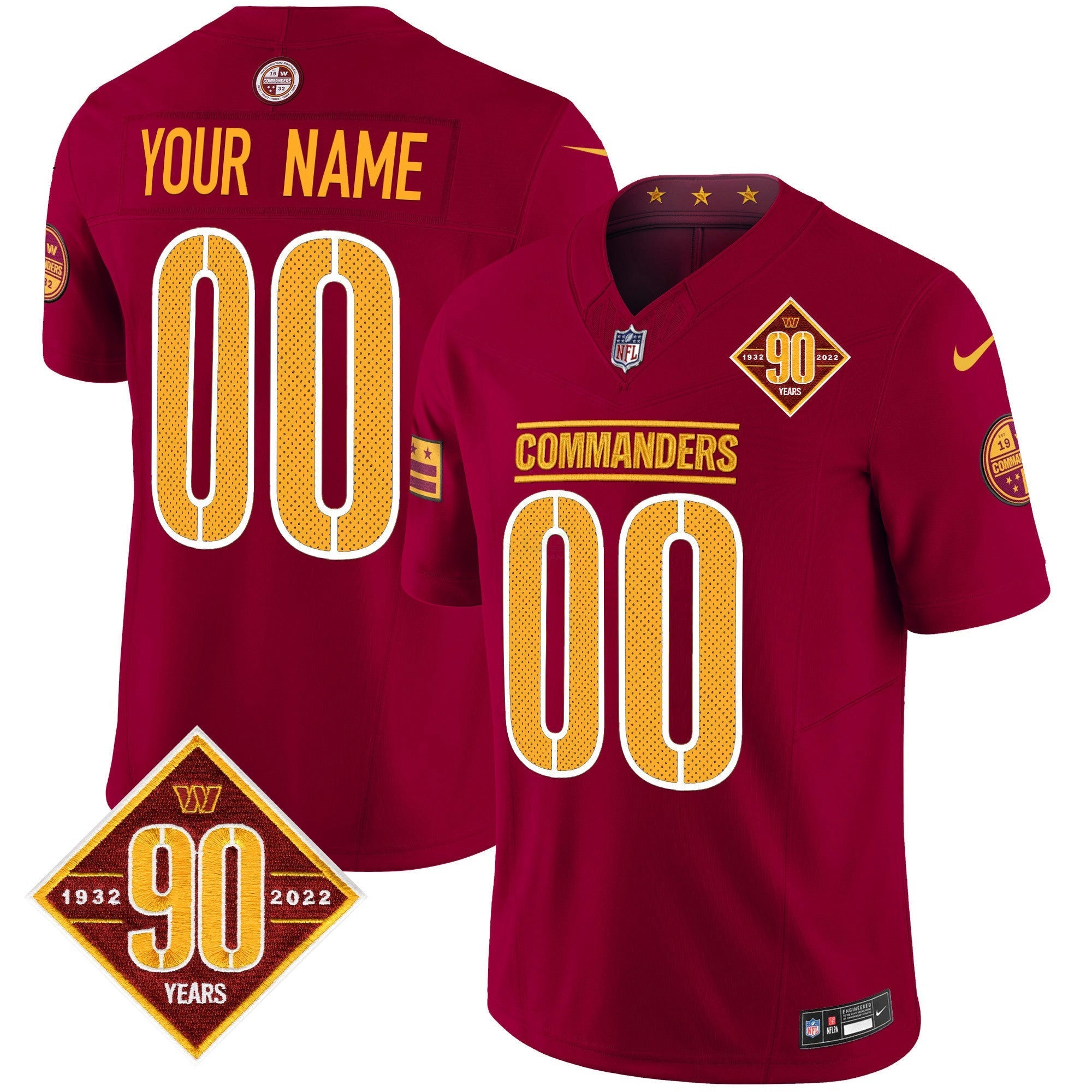 Camisa NFL Washington 90th Anniversary Vapor Limited Jersey V4