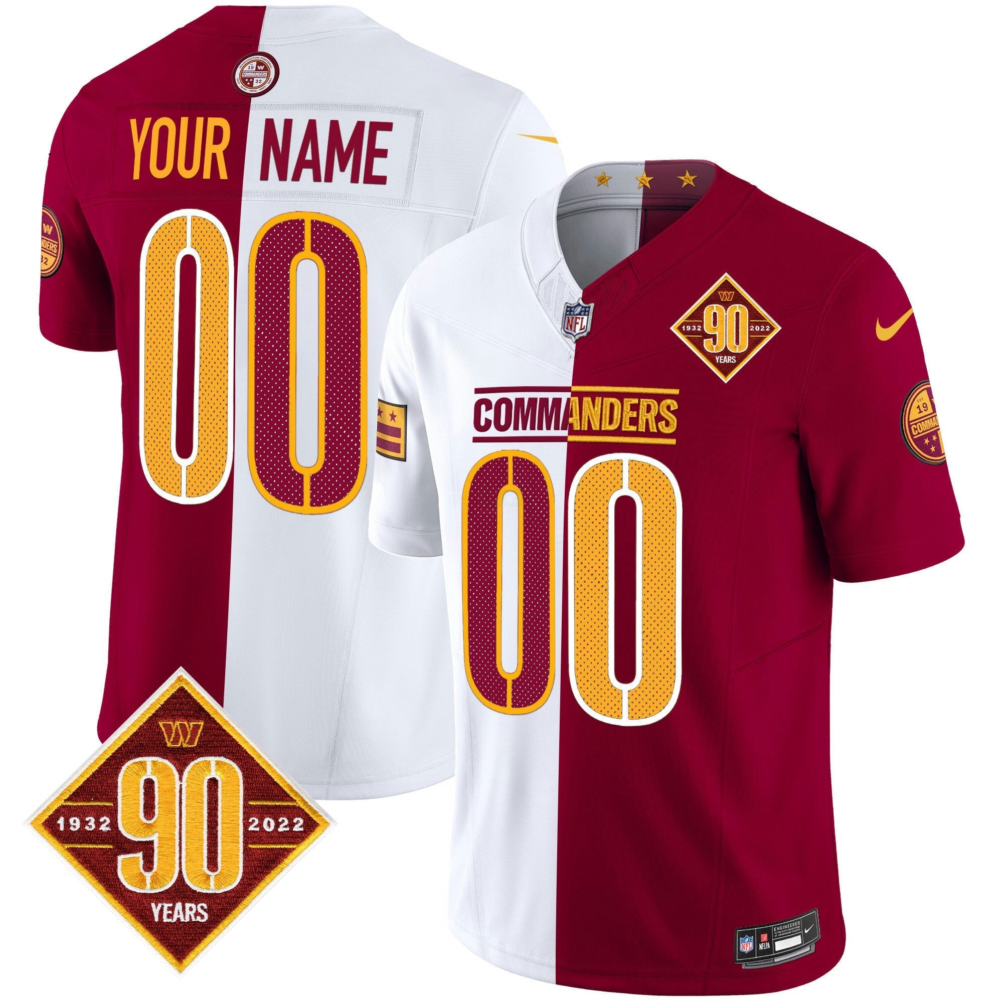Camisa NFL Washington 90th Anniversary Vapor Limited Jersey V4