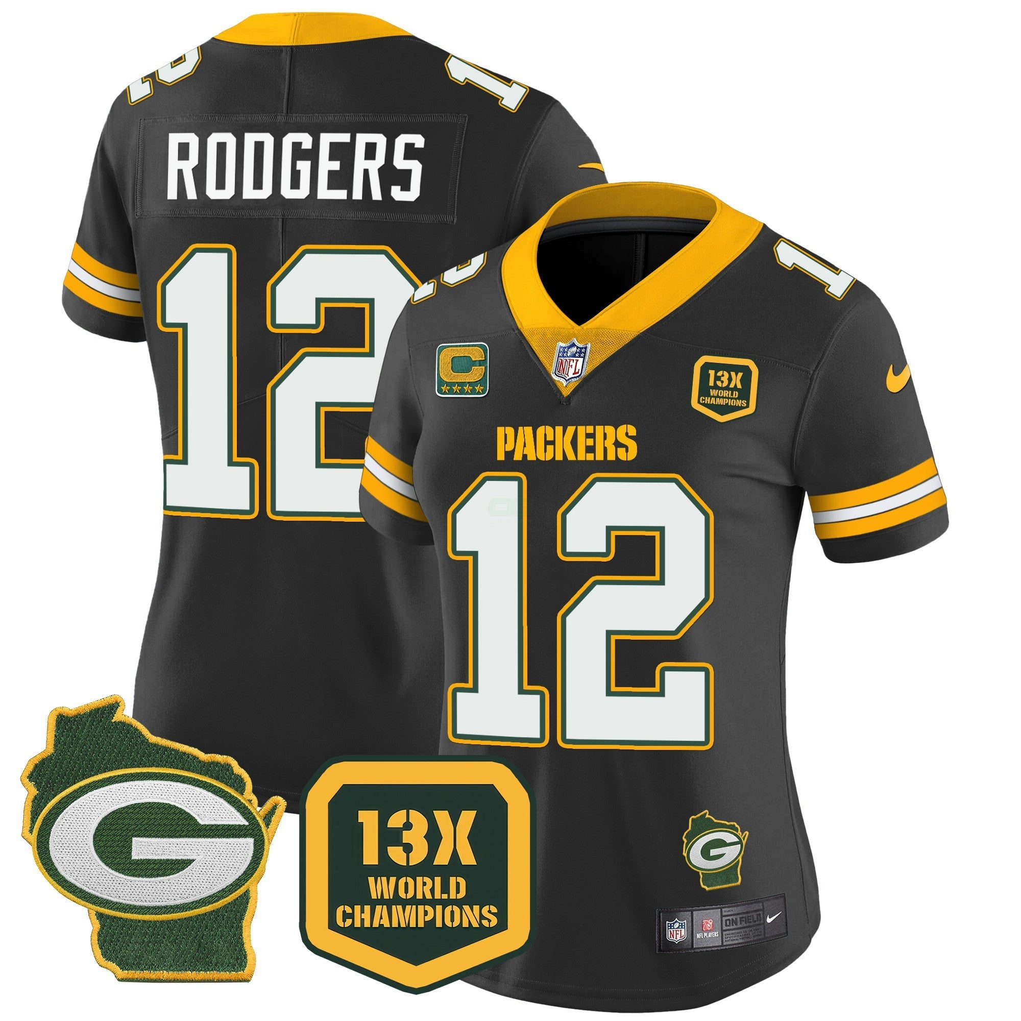 Camisa NFL Women’s 13 Time World Champions & Home Patch Vapor Jersey